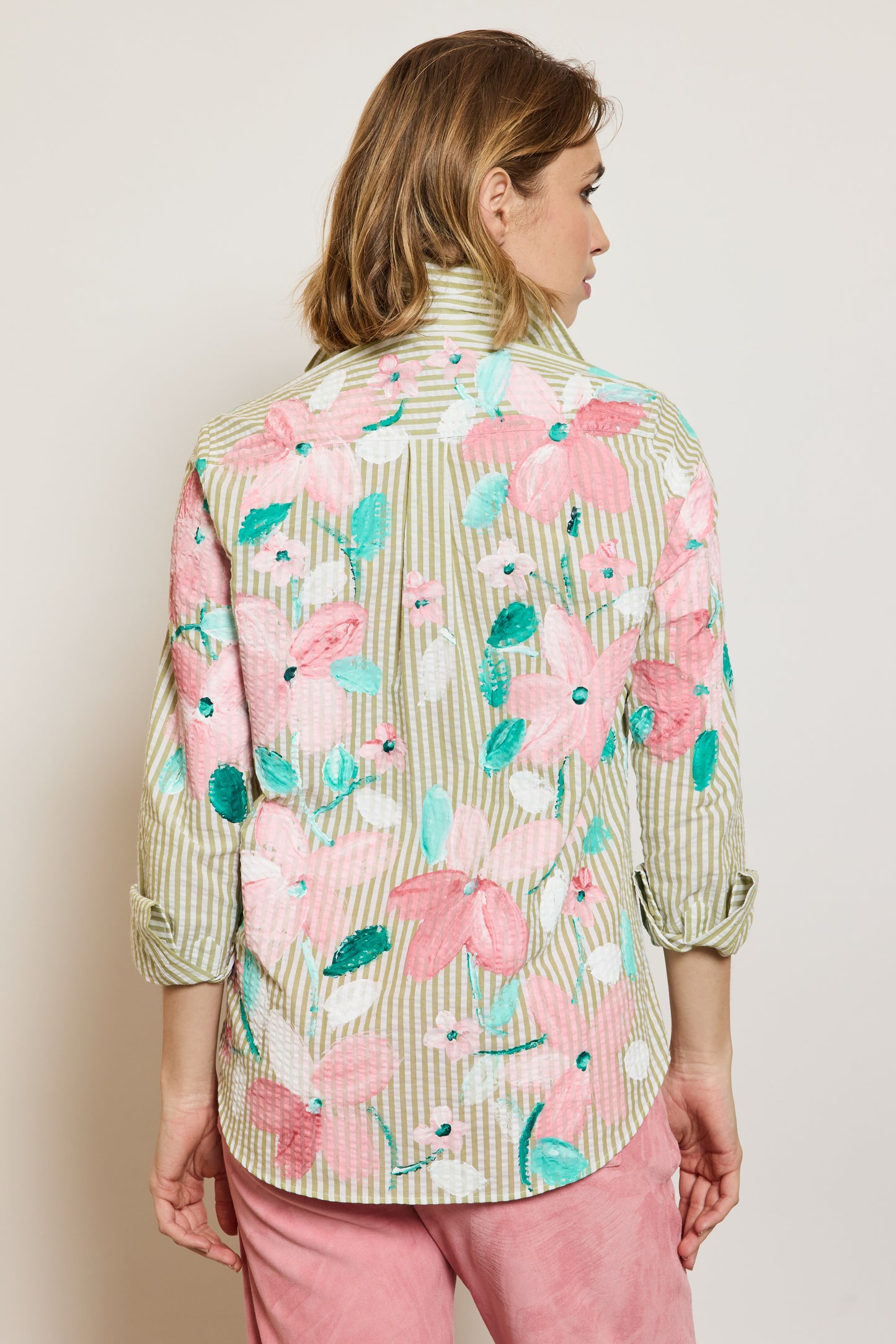 OVERSIZED TRAPEZE SHIRT GREEN