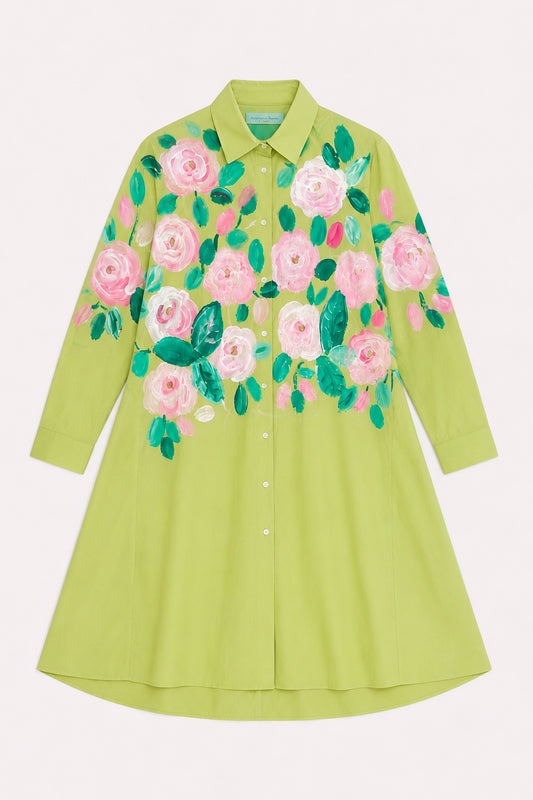 PAINTED DRESS GREEN