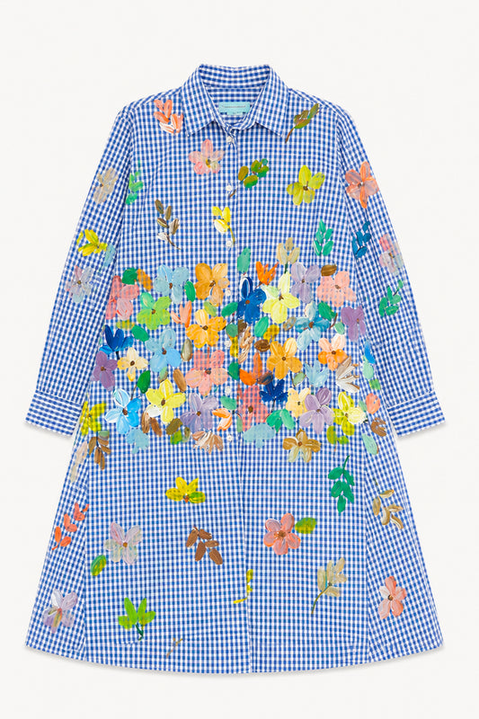 ROBE PEINTE BLEUE