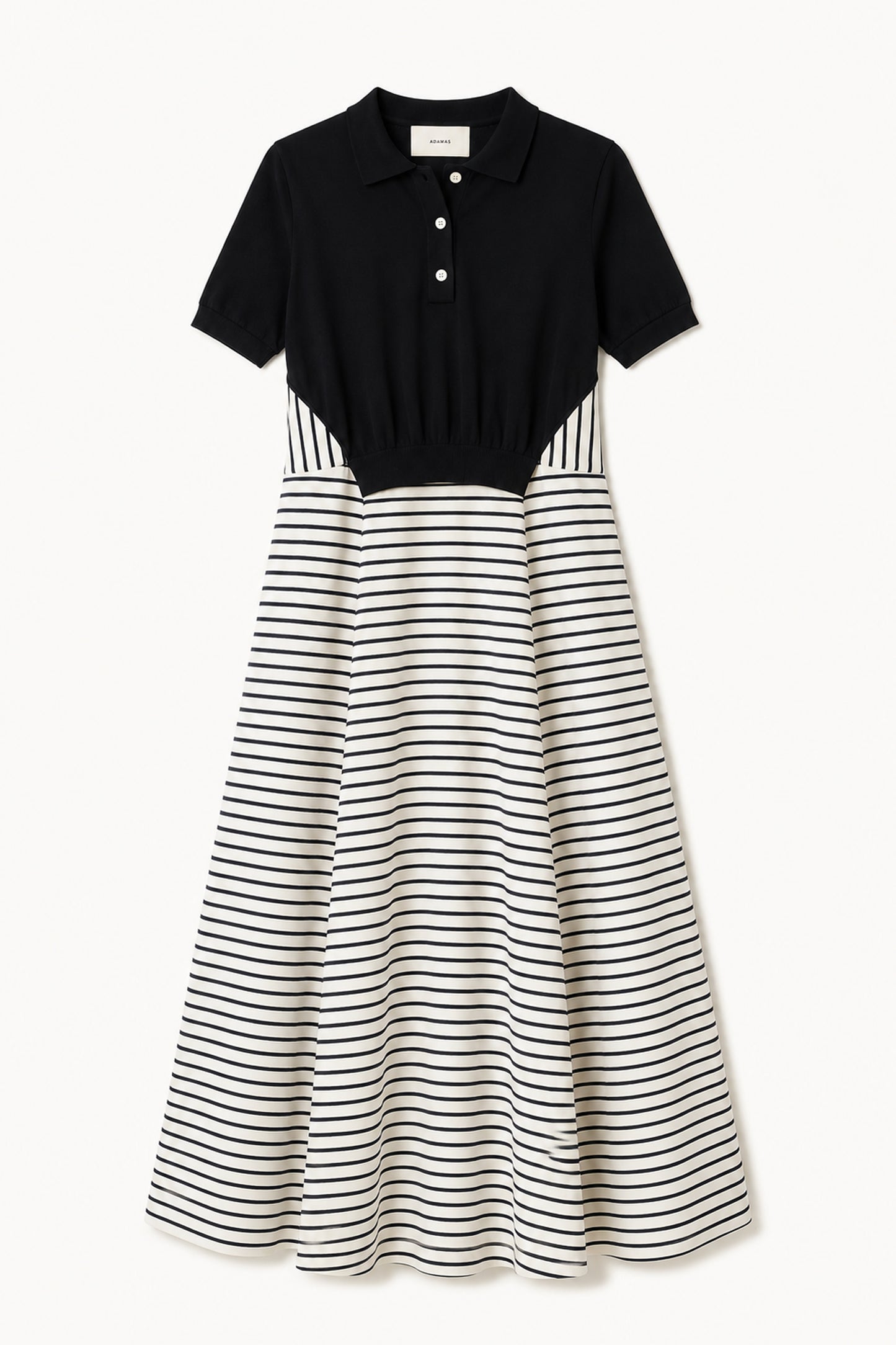 BI-MATERIAL DRESS NAVY