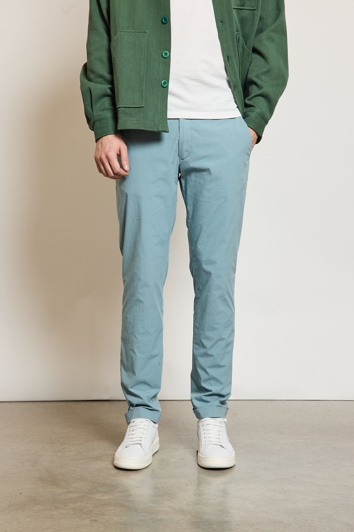 PARACHUTE POPLIN TROUSERS LAGOON