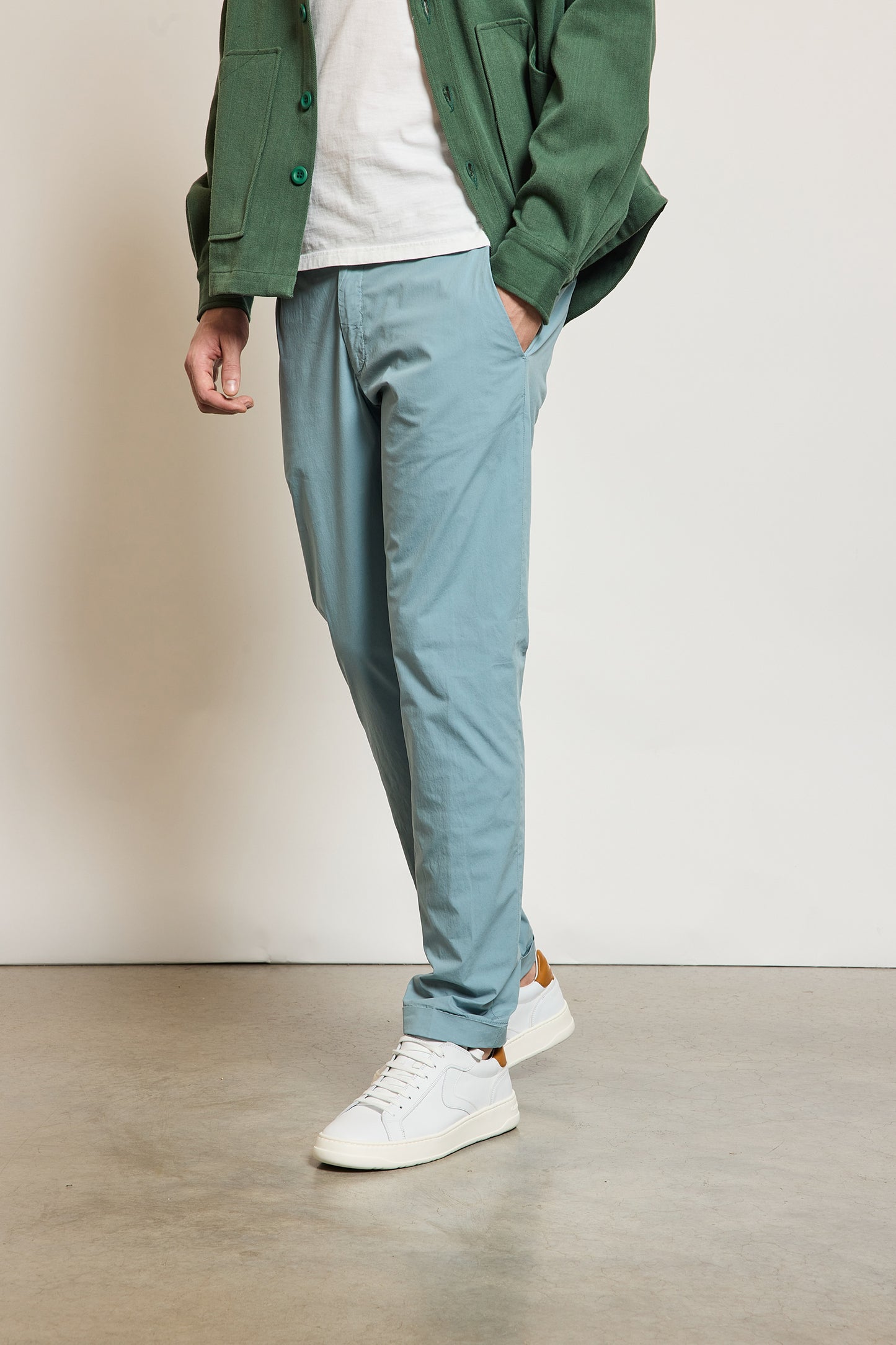 PARACHUTE POPLIN TROUSERS LAGOON