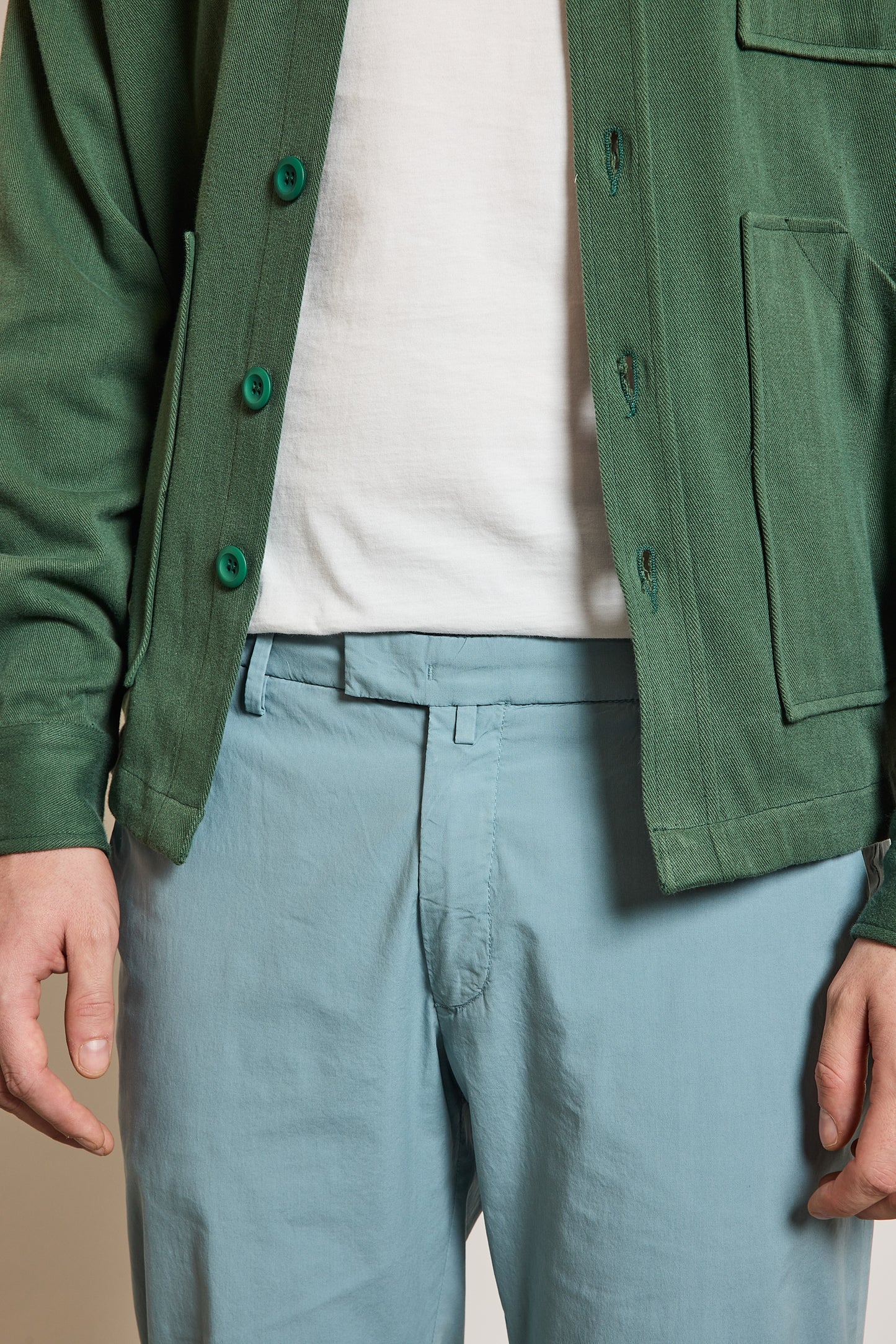 PARACHUTE POPLIN TROUSERS LAGOON