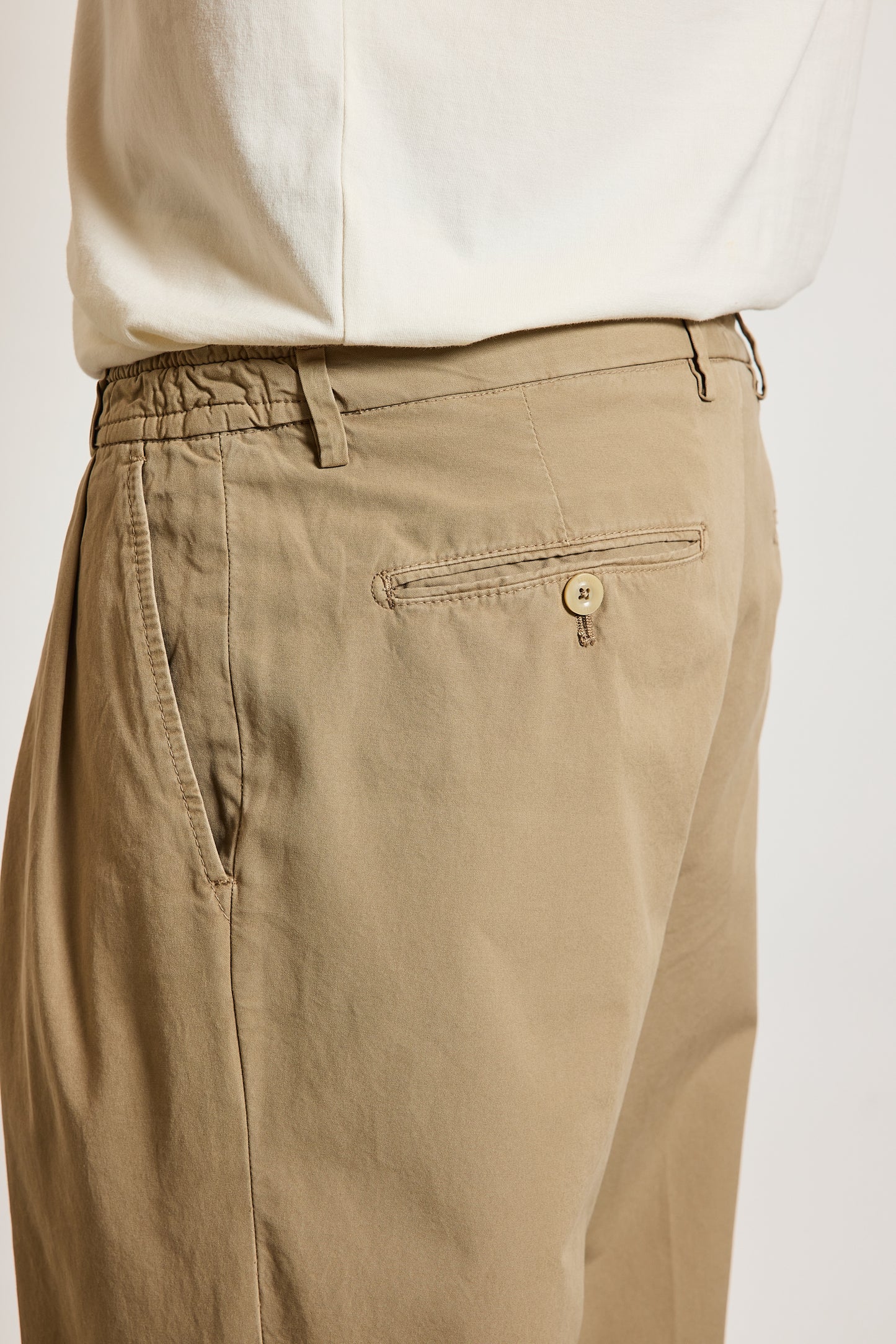 DOUBLE PLEATE TROUSERS BEIGE