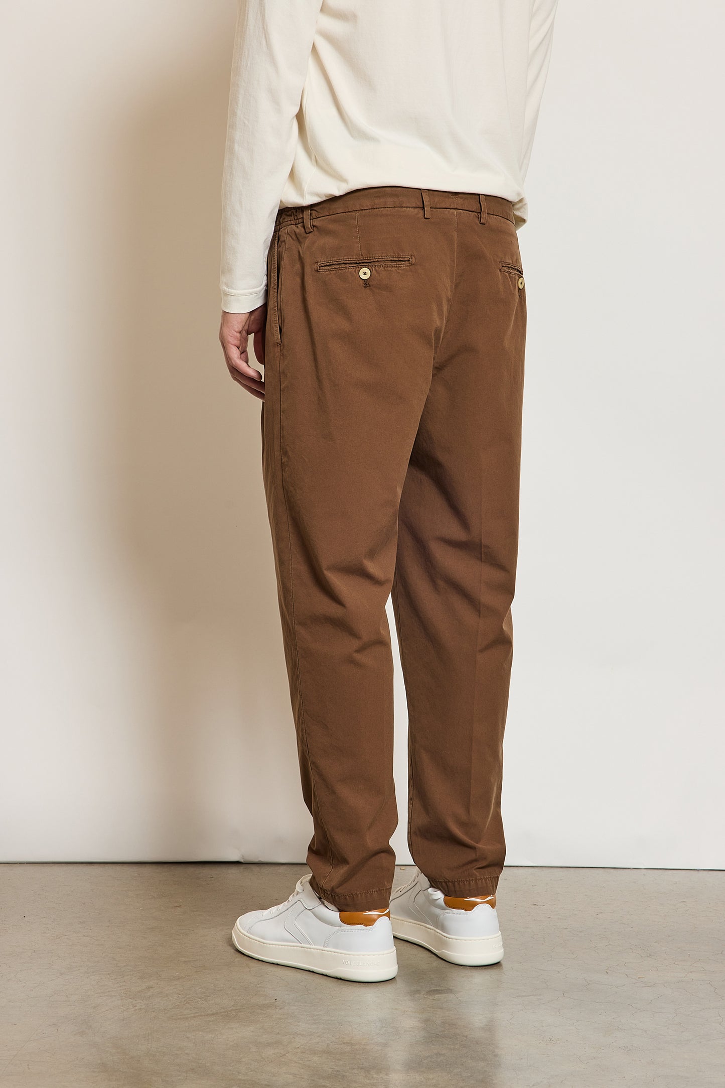 DOUBLE PLEATE TROUSERS BROWN