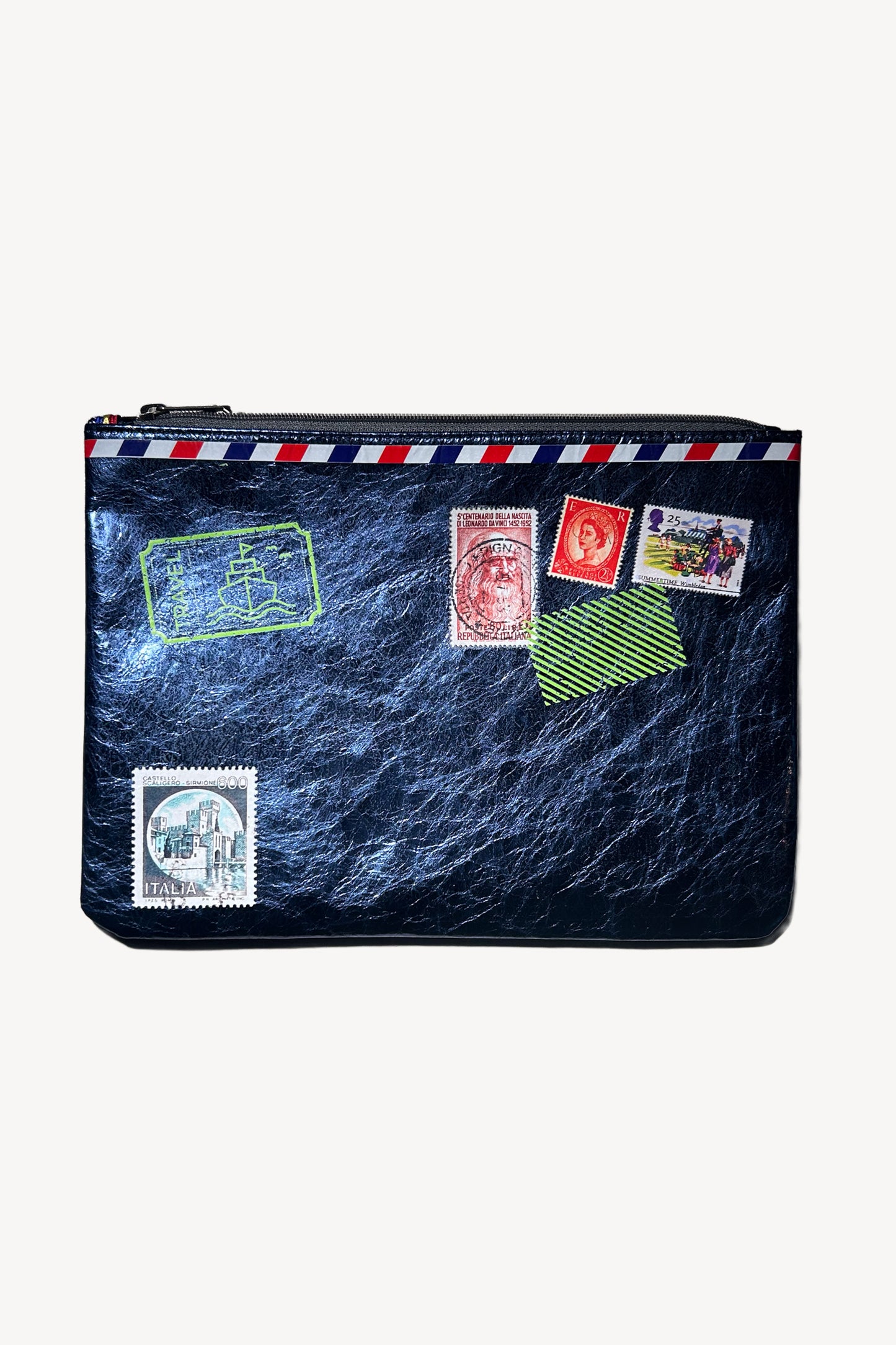 POCHETTE LAMÉ BLEUE