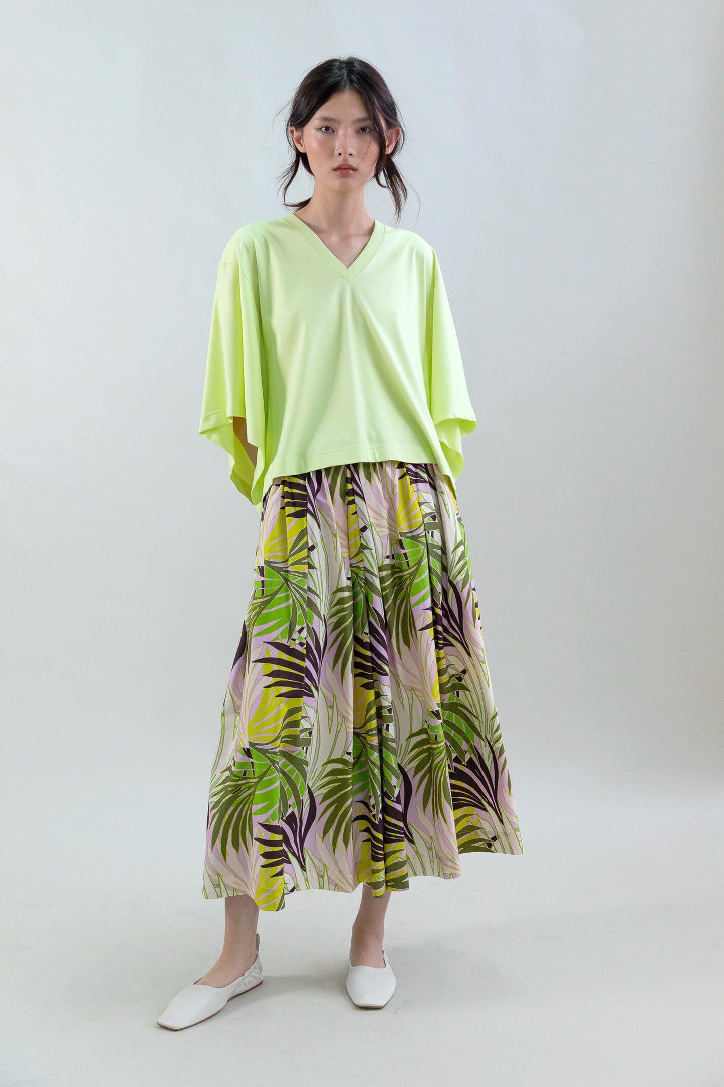 JUPE CULOTTE PALMIERS MULTICOLORE