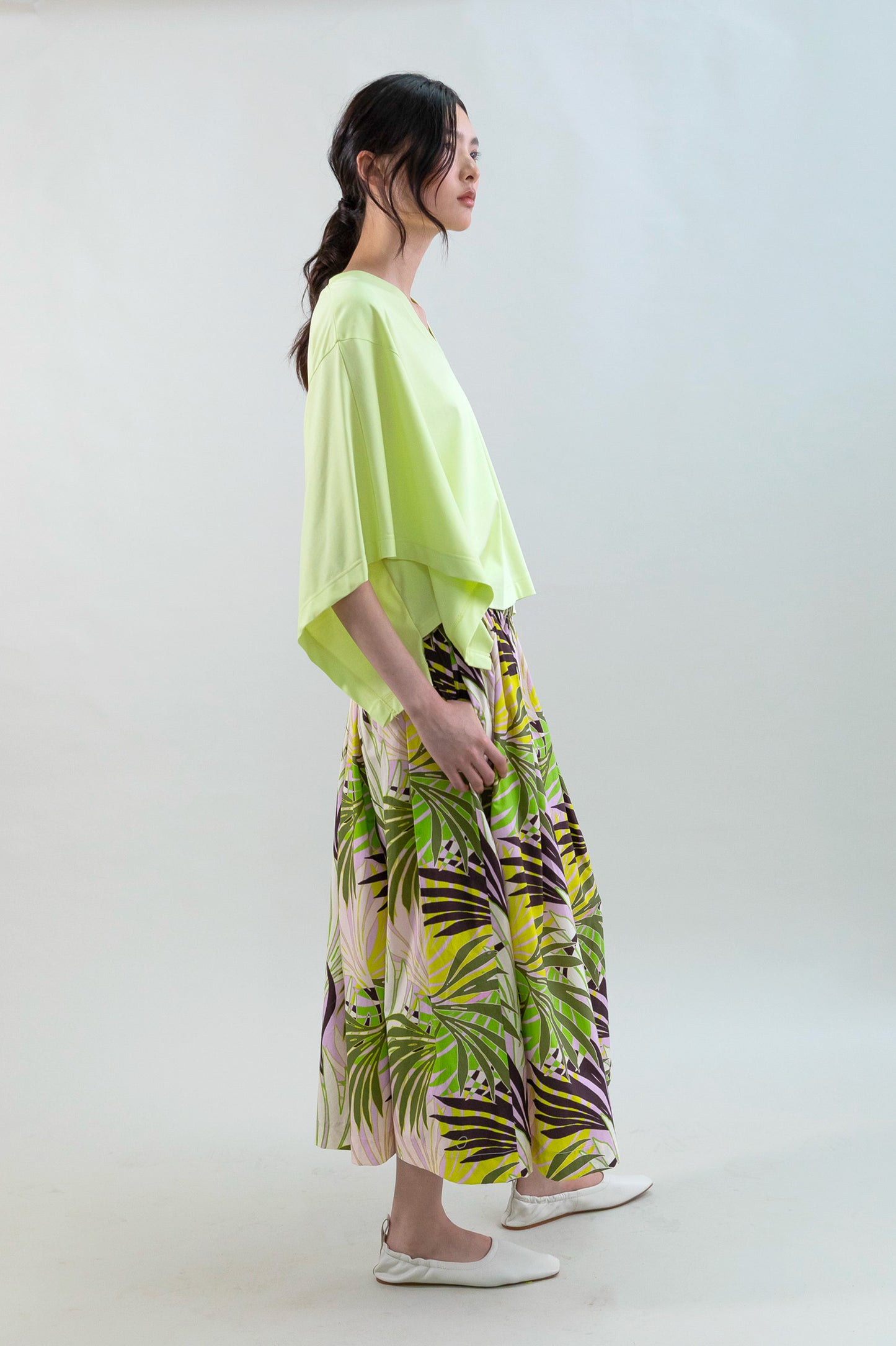 JUPE CULOTTE PALMIERS MULTICOLORE