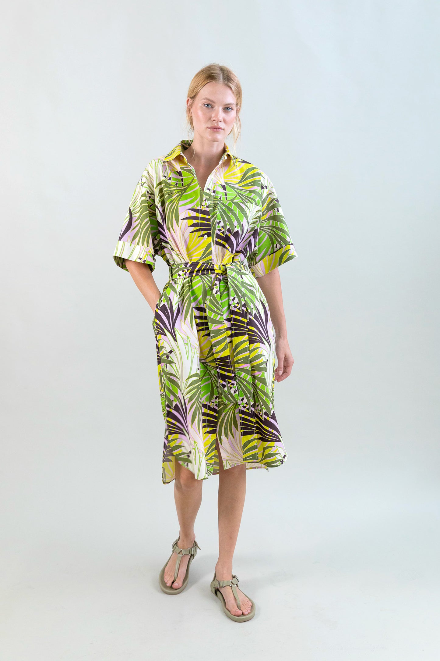 PALMTREES DRESS MULTICOULORED
