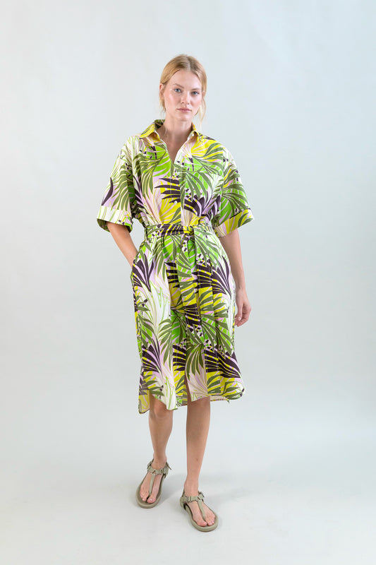ROBE PALMIERS MULTICOLORE