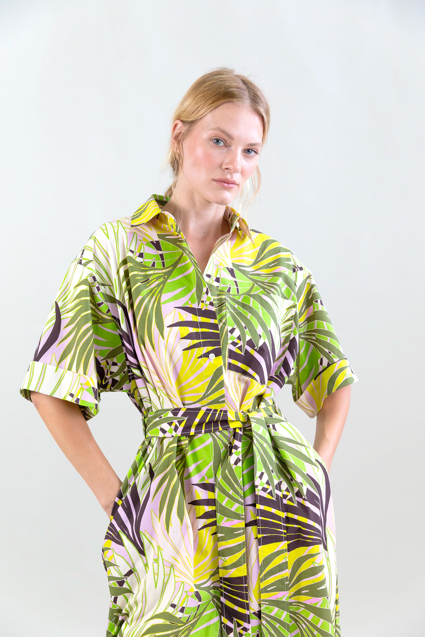PALMTREES DRESS MULTICOULORED