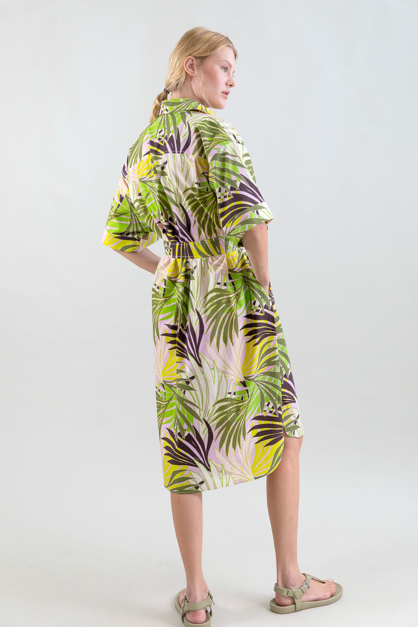 PALMTREES DRESS MULTICOULORED