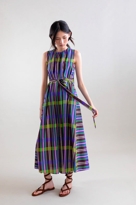 ROBE TARTAN CHOCOLAT