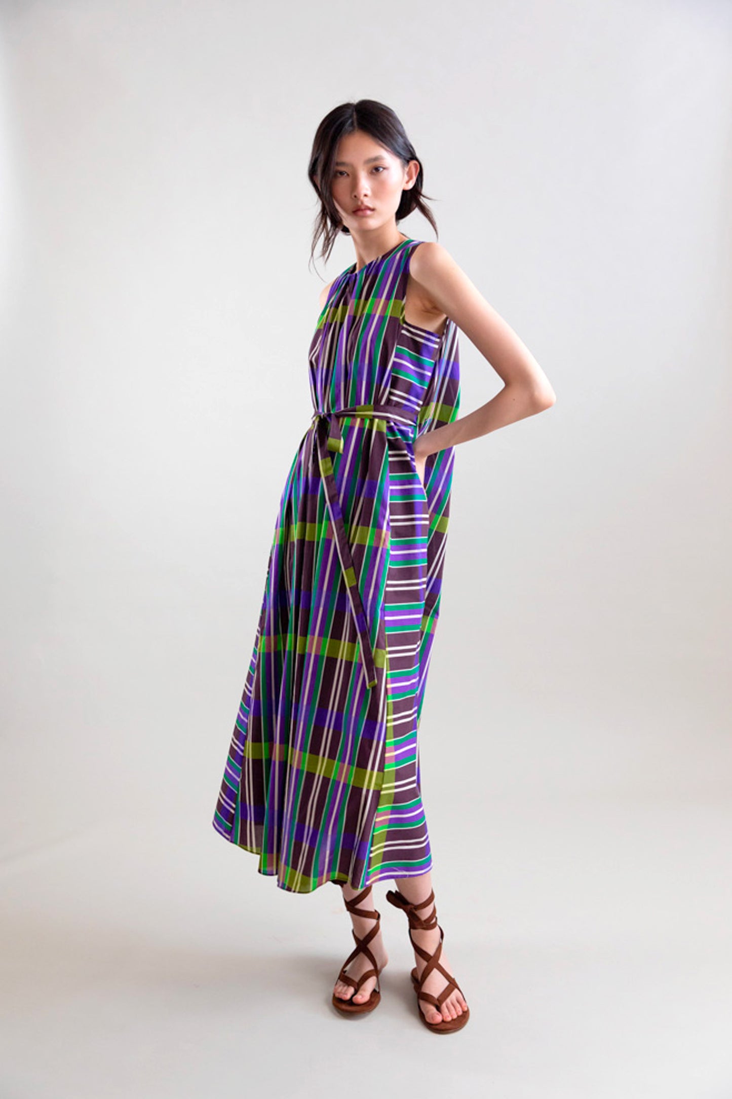 ROBE TARTAN CHOCOLAT