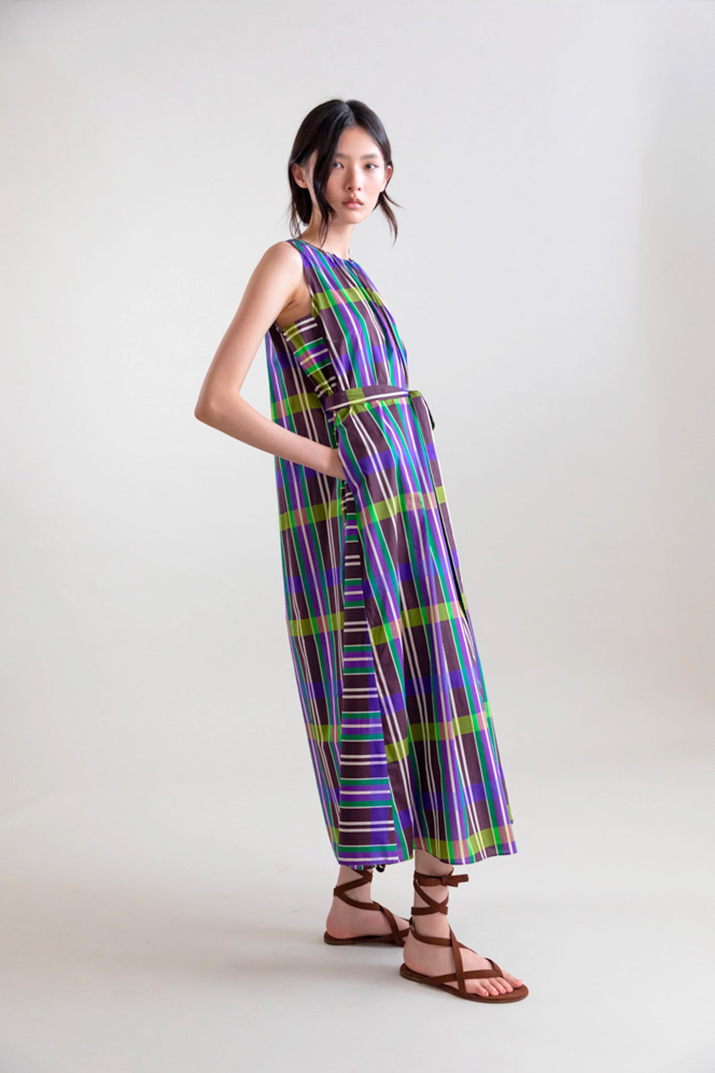 ROBE TARTAN CHOCOLAT