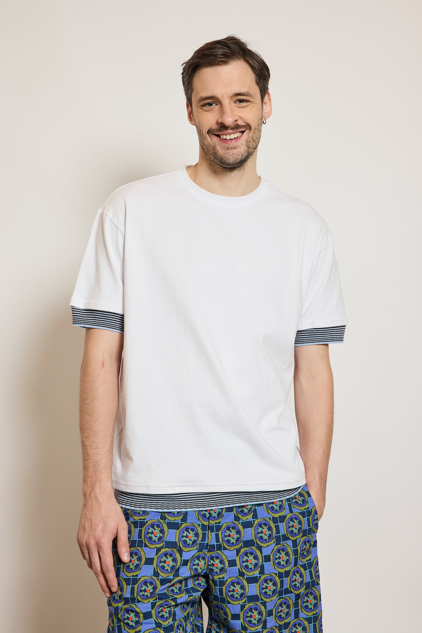 TWO-TONE T-SHIRT BLUE