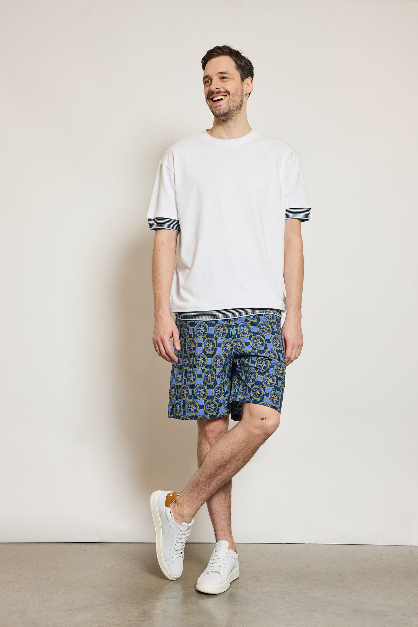TWO-TONE T-SHIRT BLUE