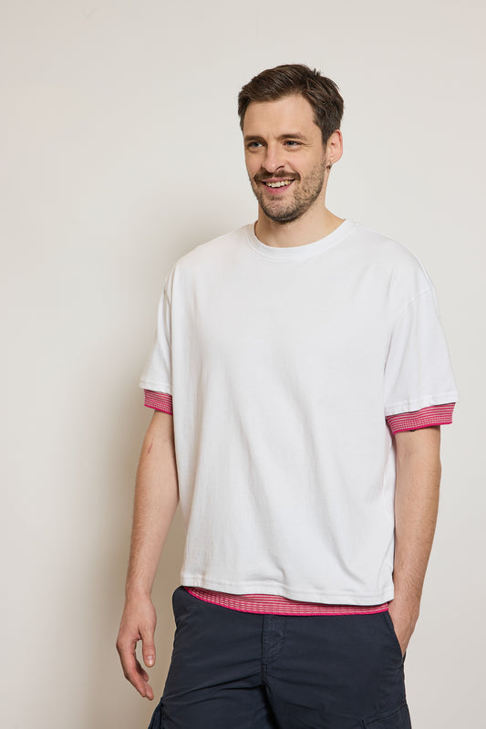 TWO-TONE T-SHIRT PINK