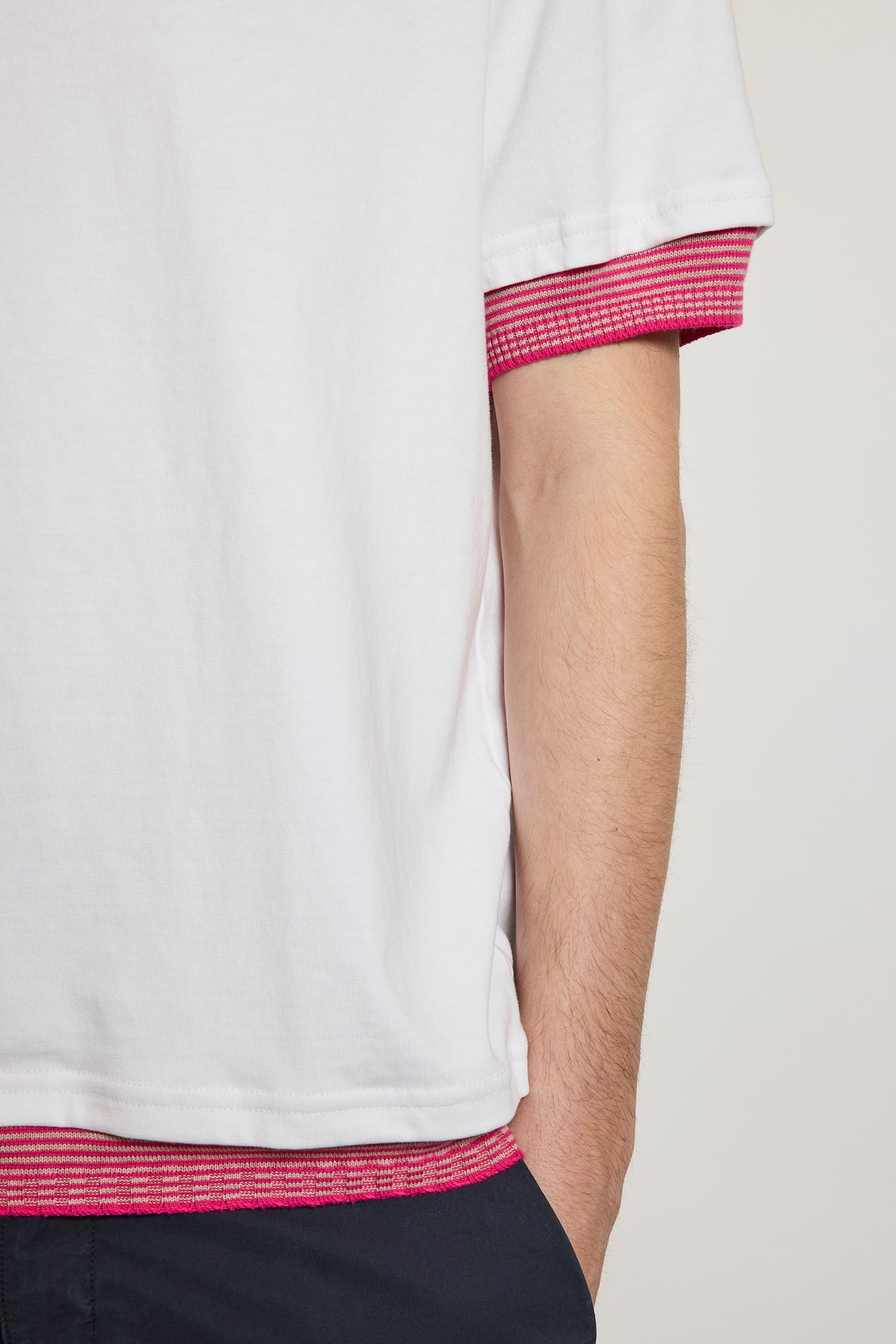 TWO-TONE T-SHIRT PINK