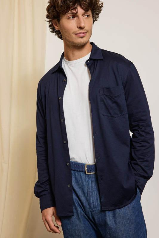 CHEMISE JERSEY MARINE