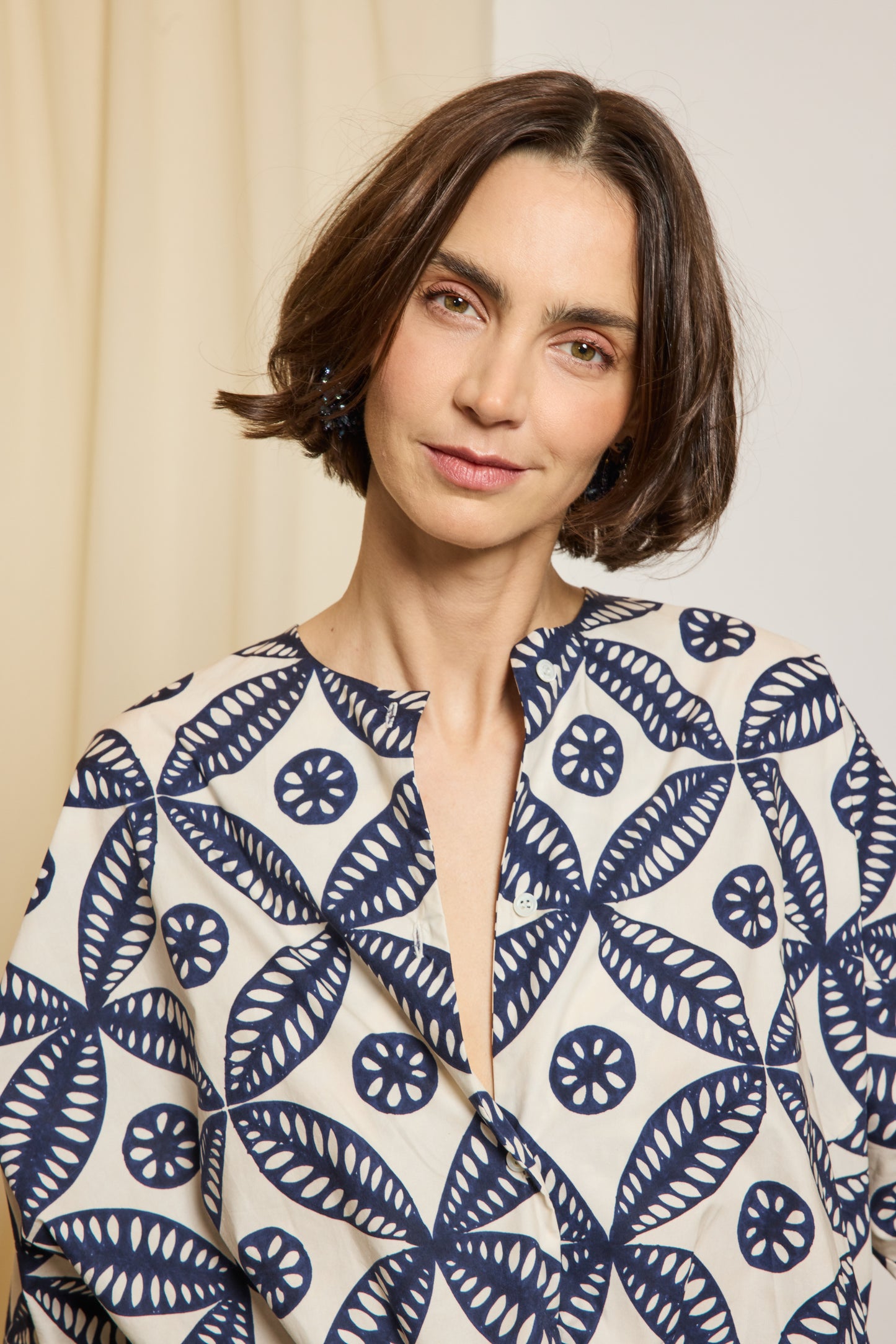 CHEMISE IMPRIMÉE BLEUE