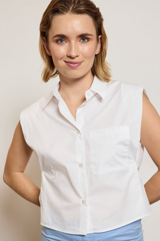 CHEMISE SANS MANCHE BLANC