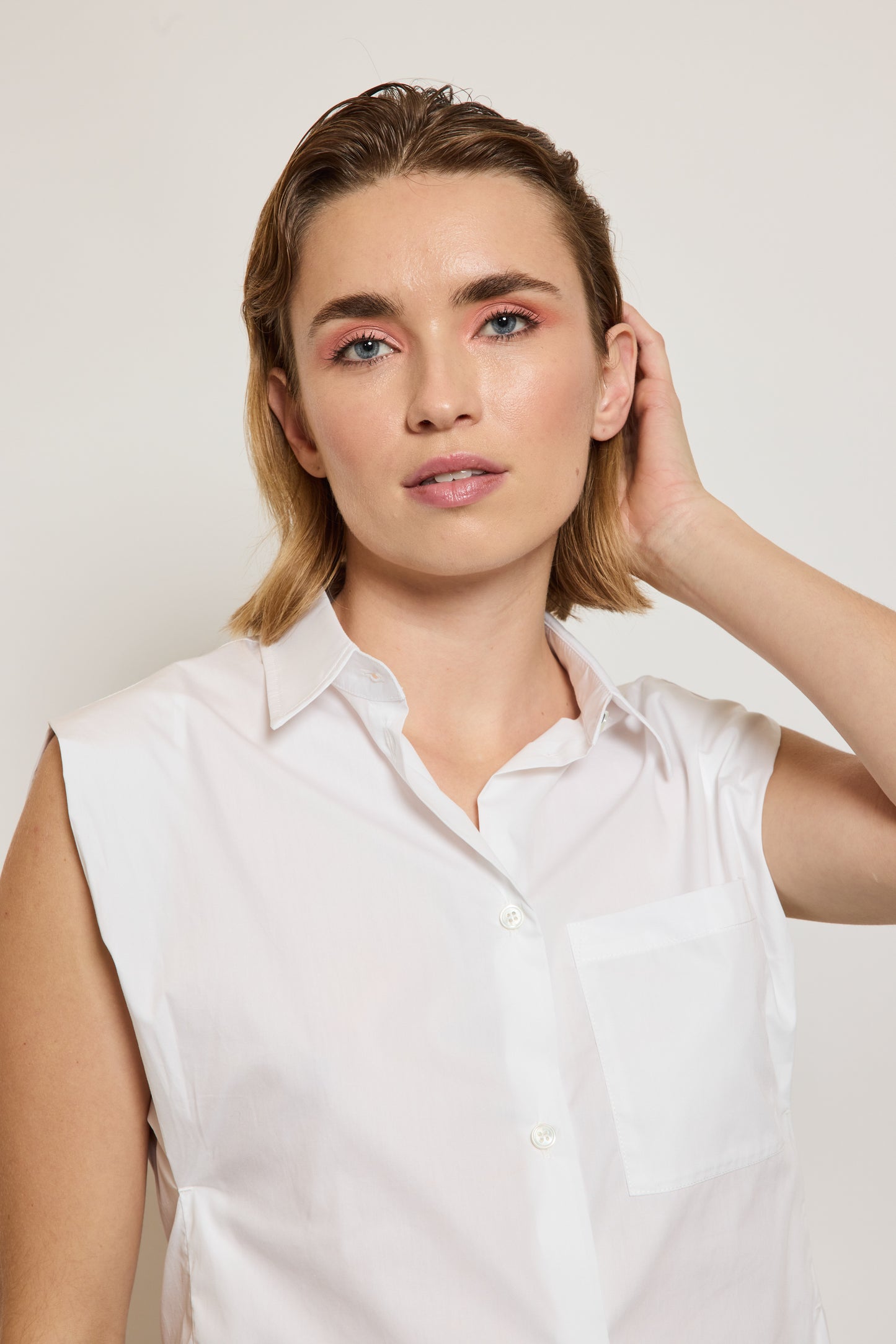 CHEMISE SANS MANCHE BLANC