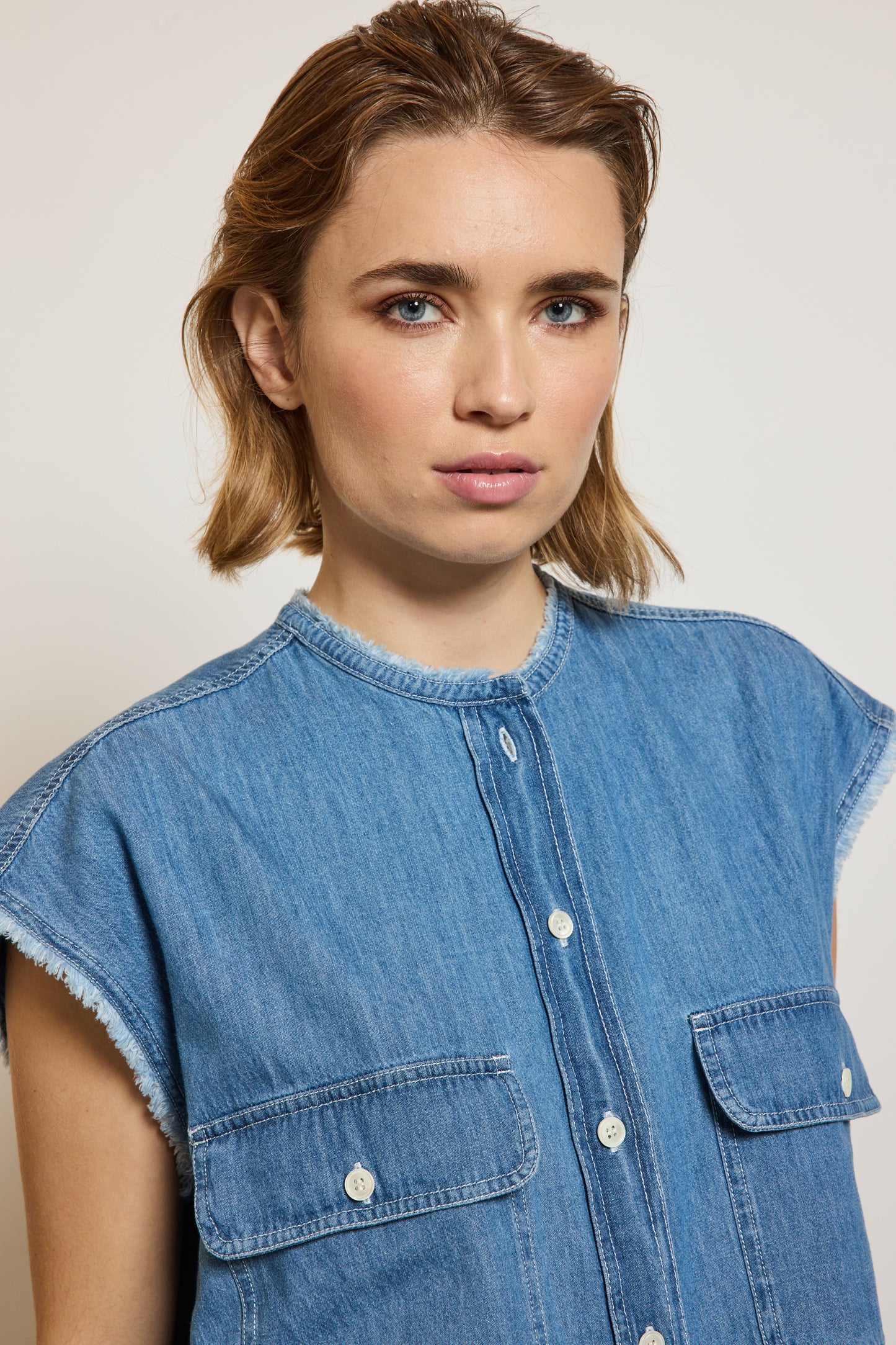CHEMISE EN JEAN BLEUE