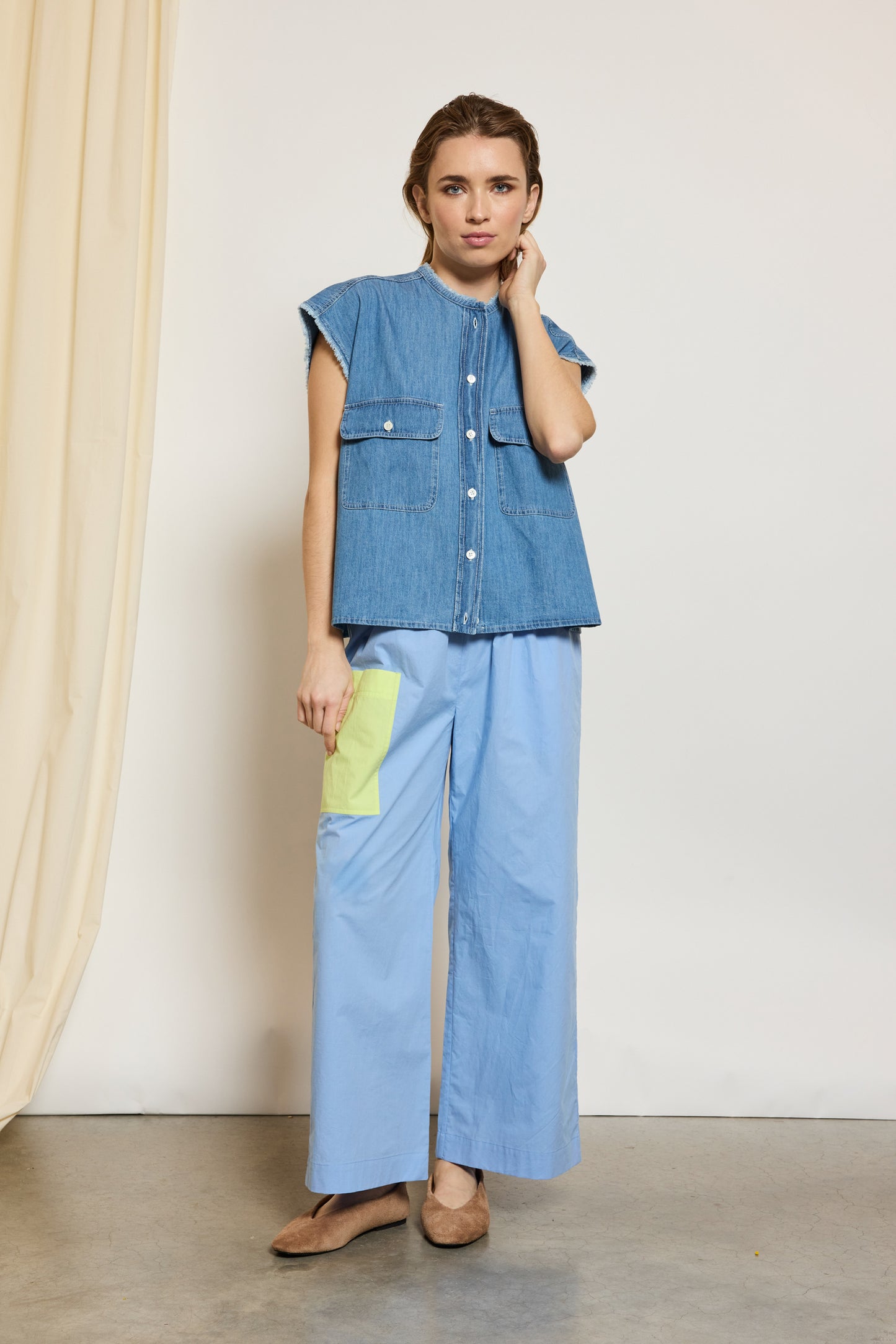CHEMISE EN JEAN BLEUE