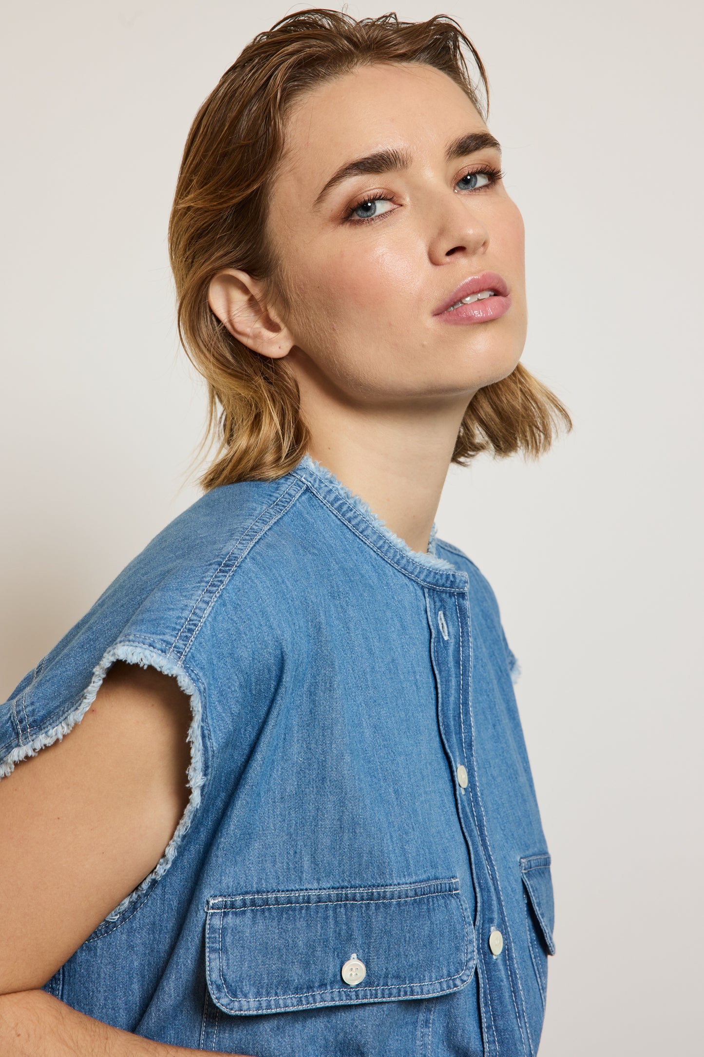 CHEMISE EN JEAN BLEUE