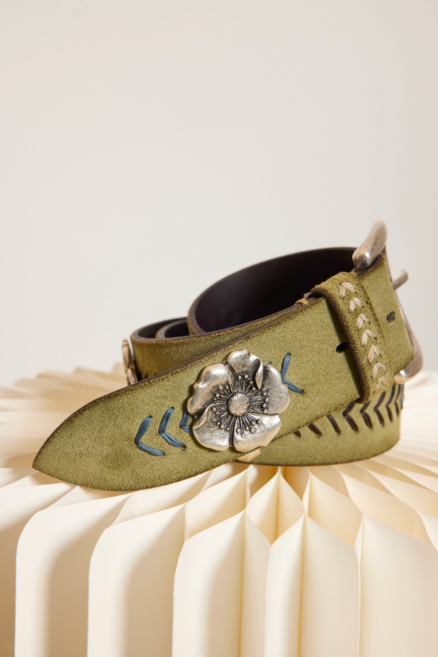 FLOWERS BELT GREEN