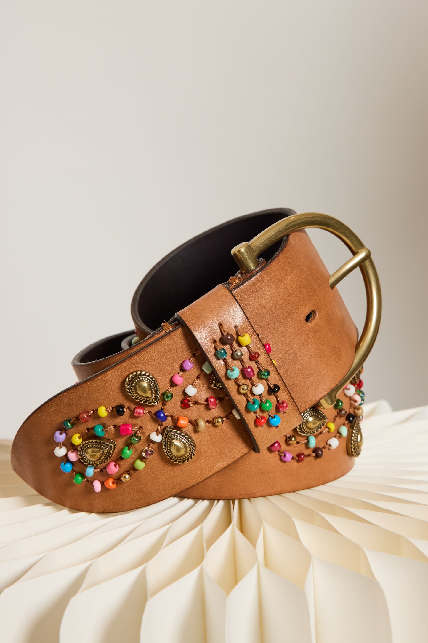 CEINTURE LARGE BEIGE