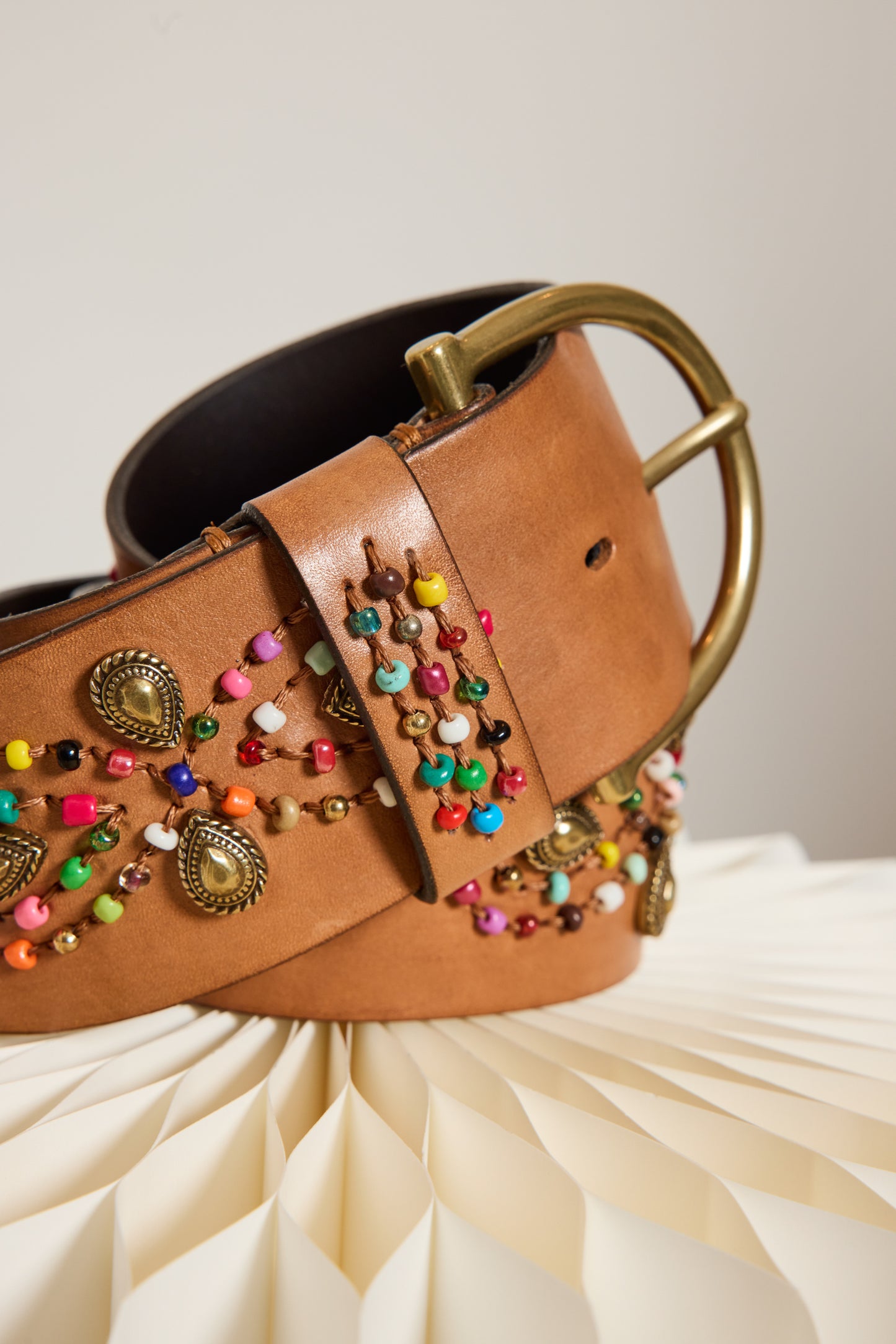 CEINTURE LARGE BEIGE