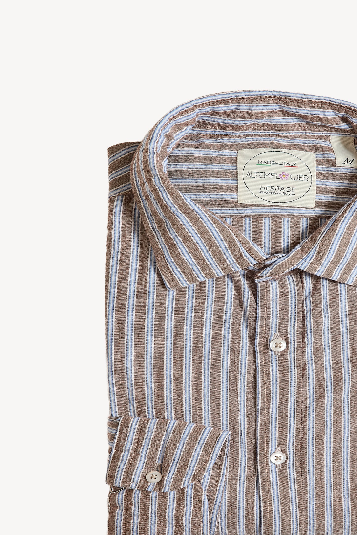 CHEMISE SEERSUCKERS CHOCOLAT