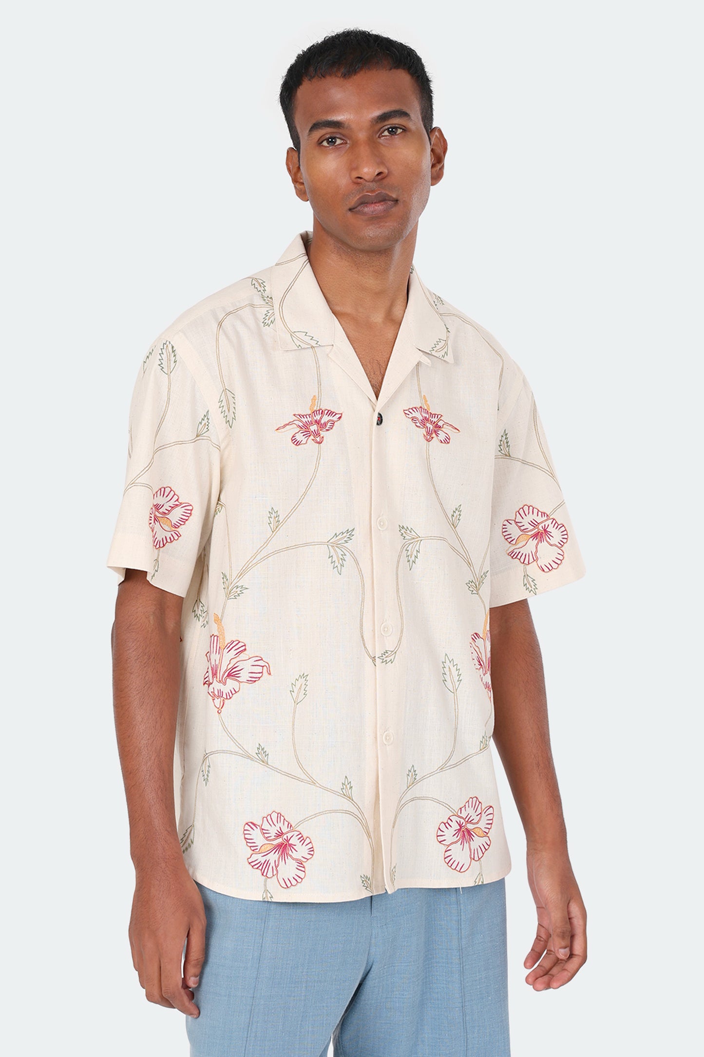 EMBROIDERED SHIRT OFF WHITE