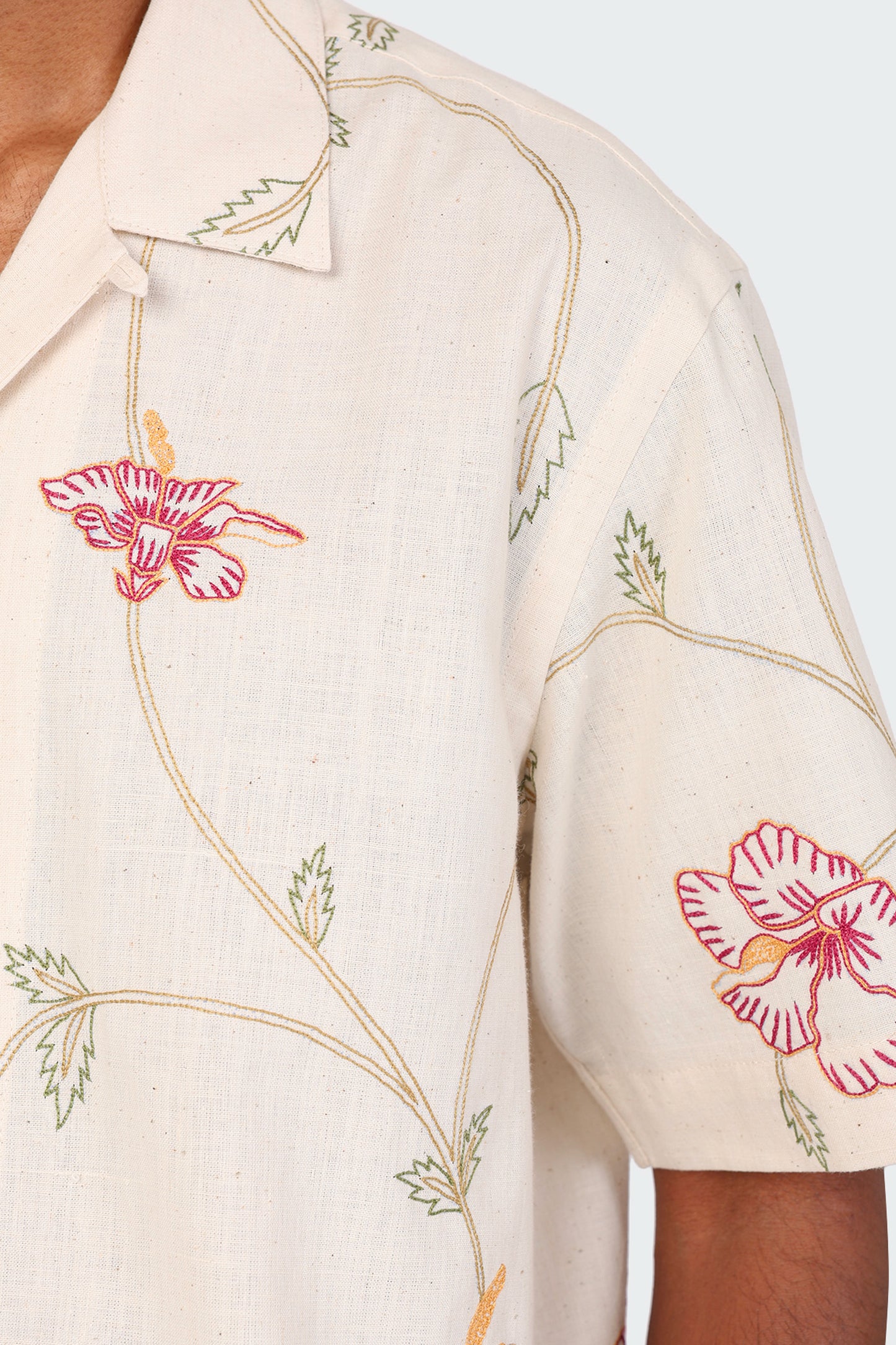 EMBROIDERED SHIRT OFF WHITE