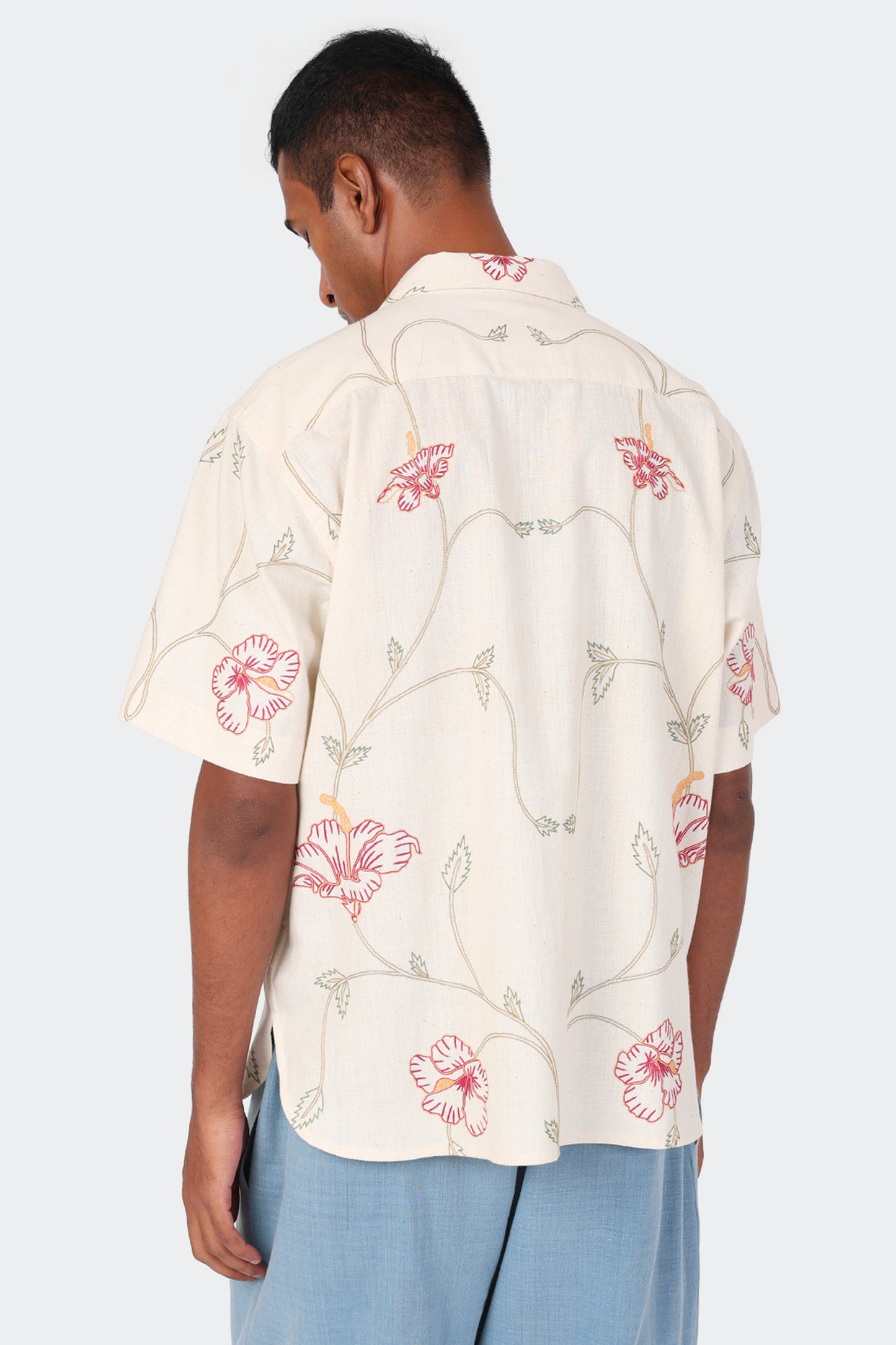 EMBROIDERED SHIRT OFF WHITE