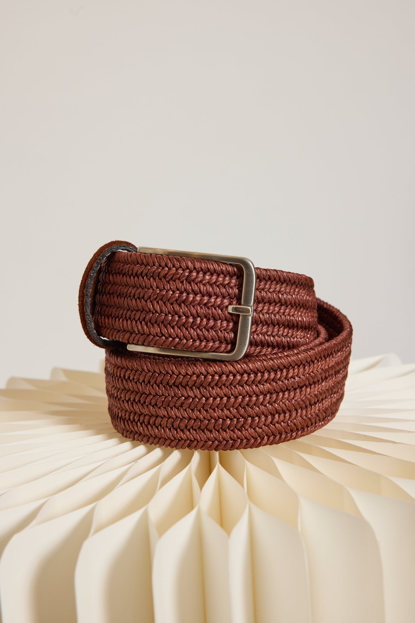 LINEN BELT COGNAC