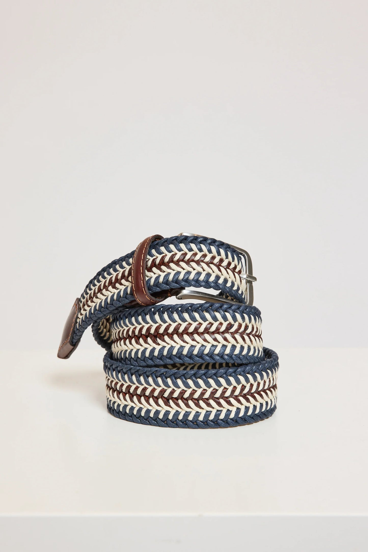CEINTURE EN CUIR MARINE