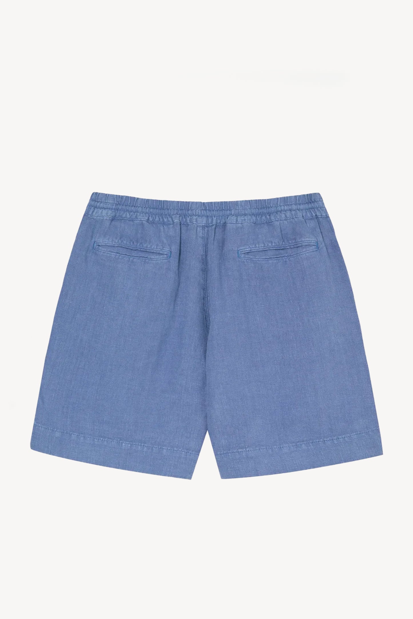 LINEN BERMUDA SHORTS BLUE