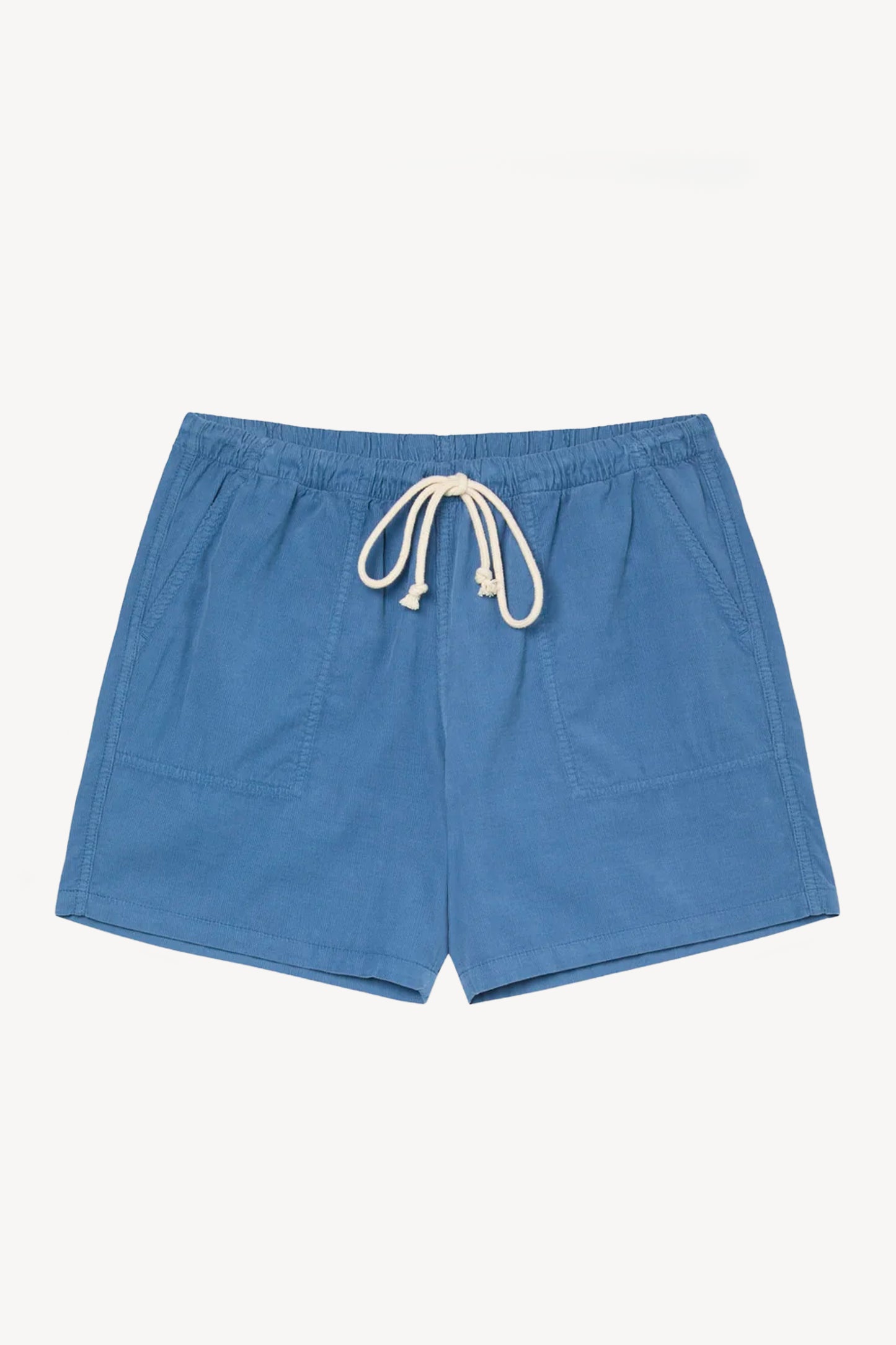 BERMUDA EN VELOURS BLEU