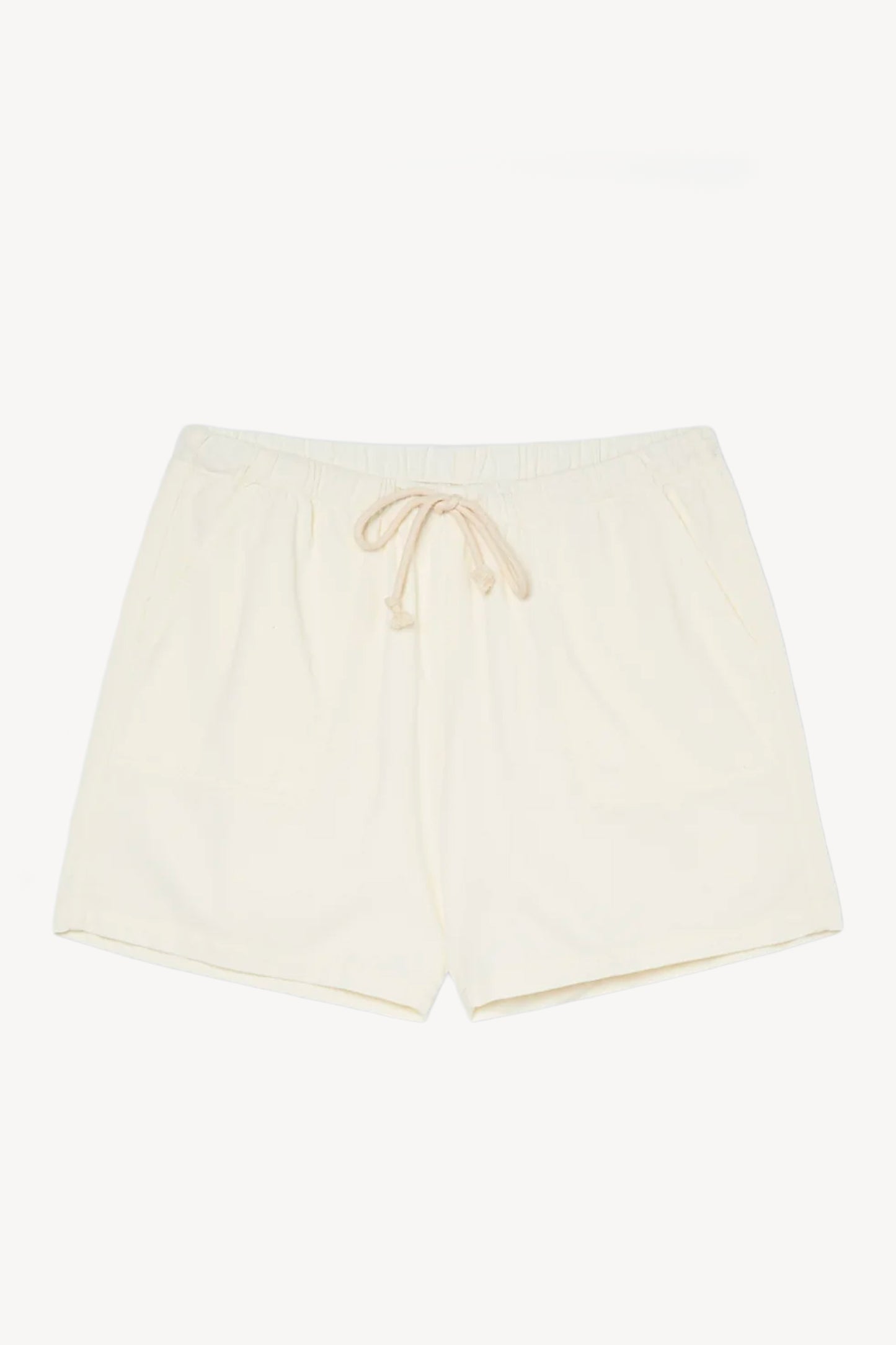 BERMUDA EN VELOURS ECRU