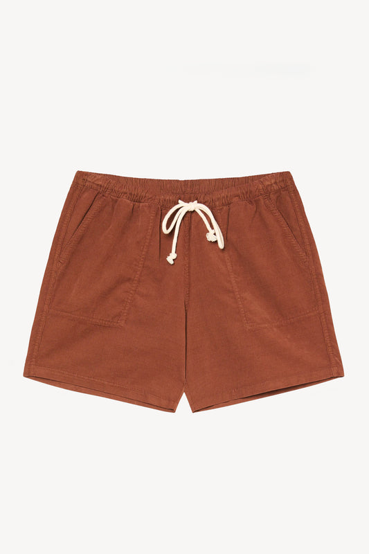 BERMUDA EN VELOURS ORANGE