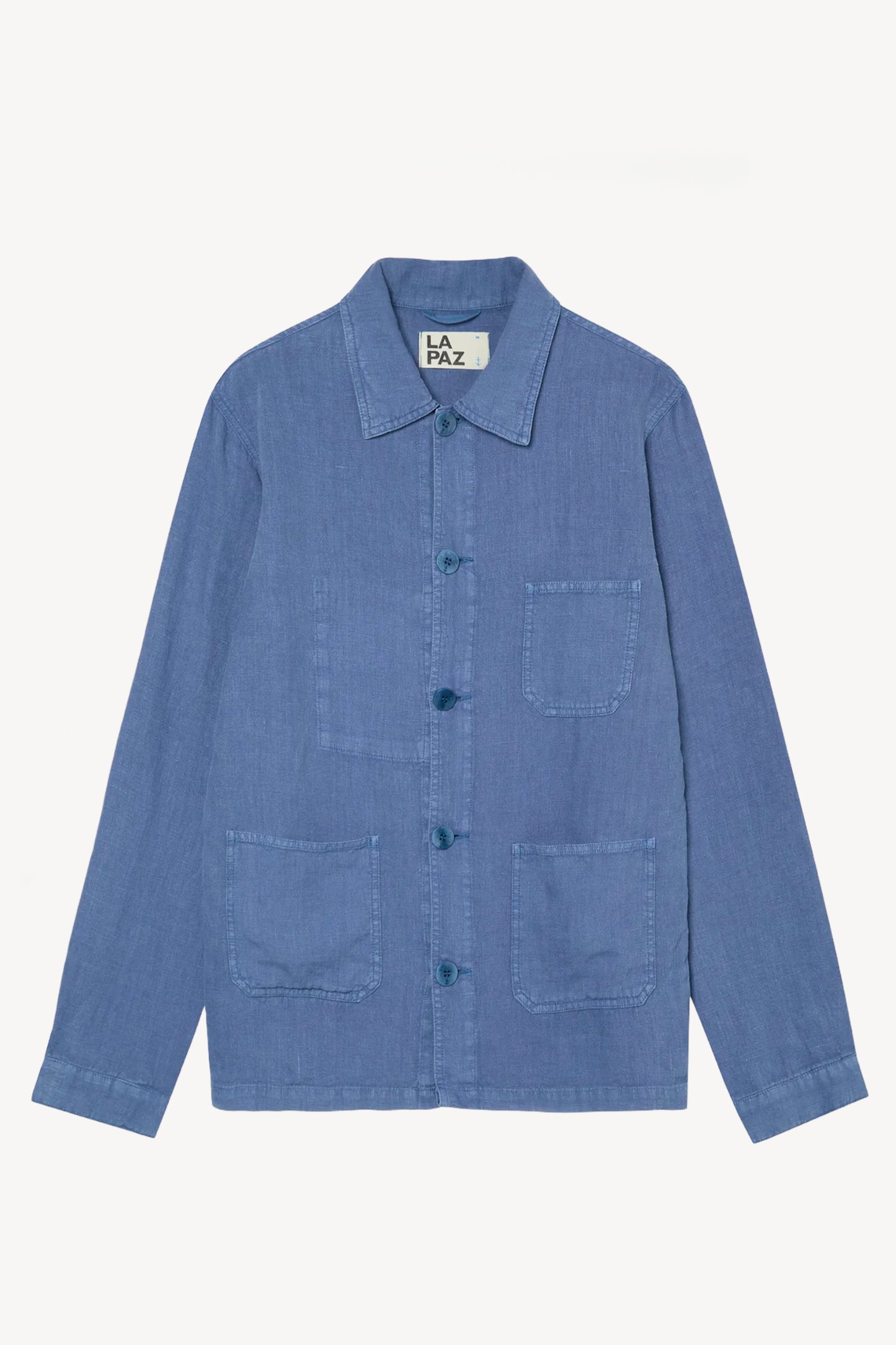 BLOUSON EN LIN BLEU