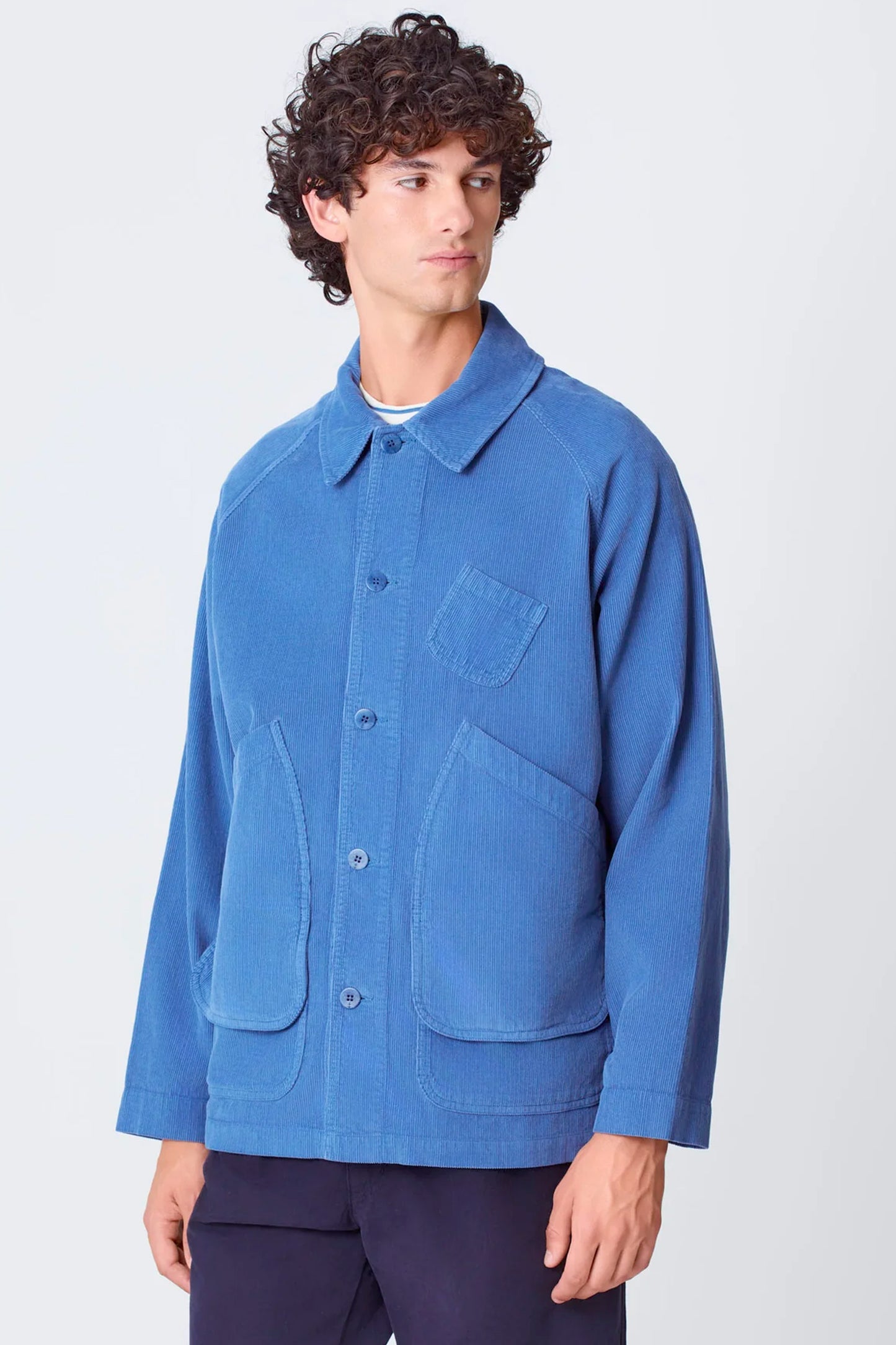 BLOUSON EN VELOURS BLEU