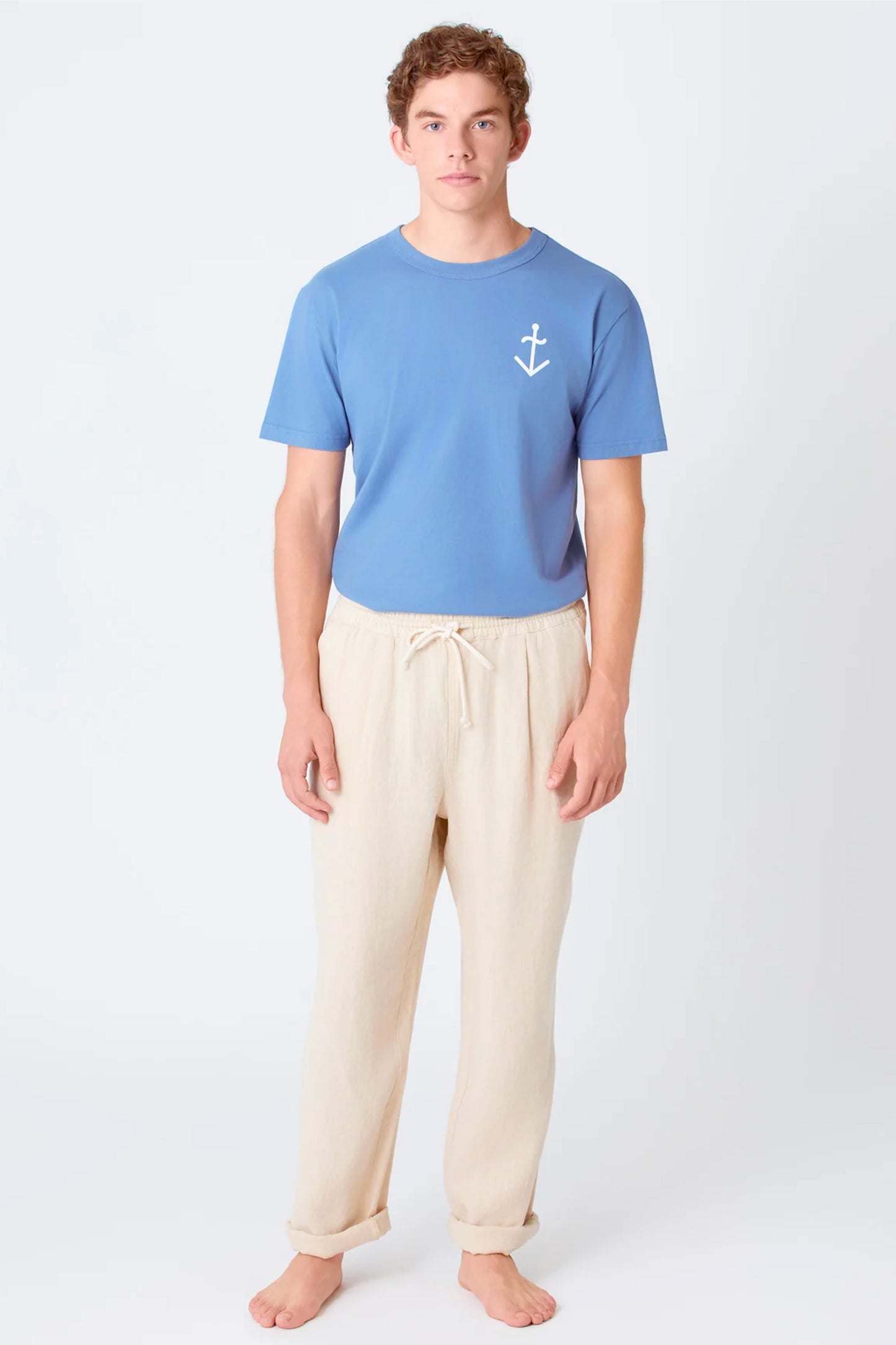 PANTALON EN LIN SABLE