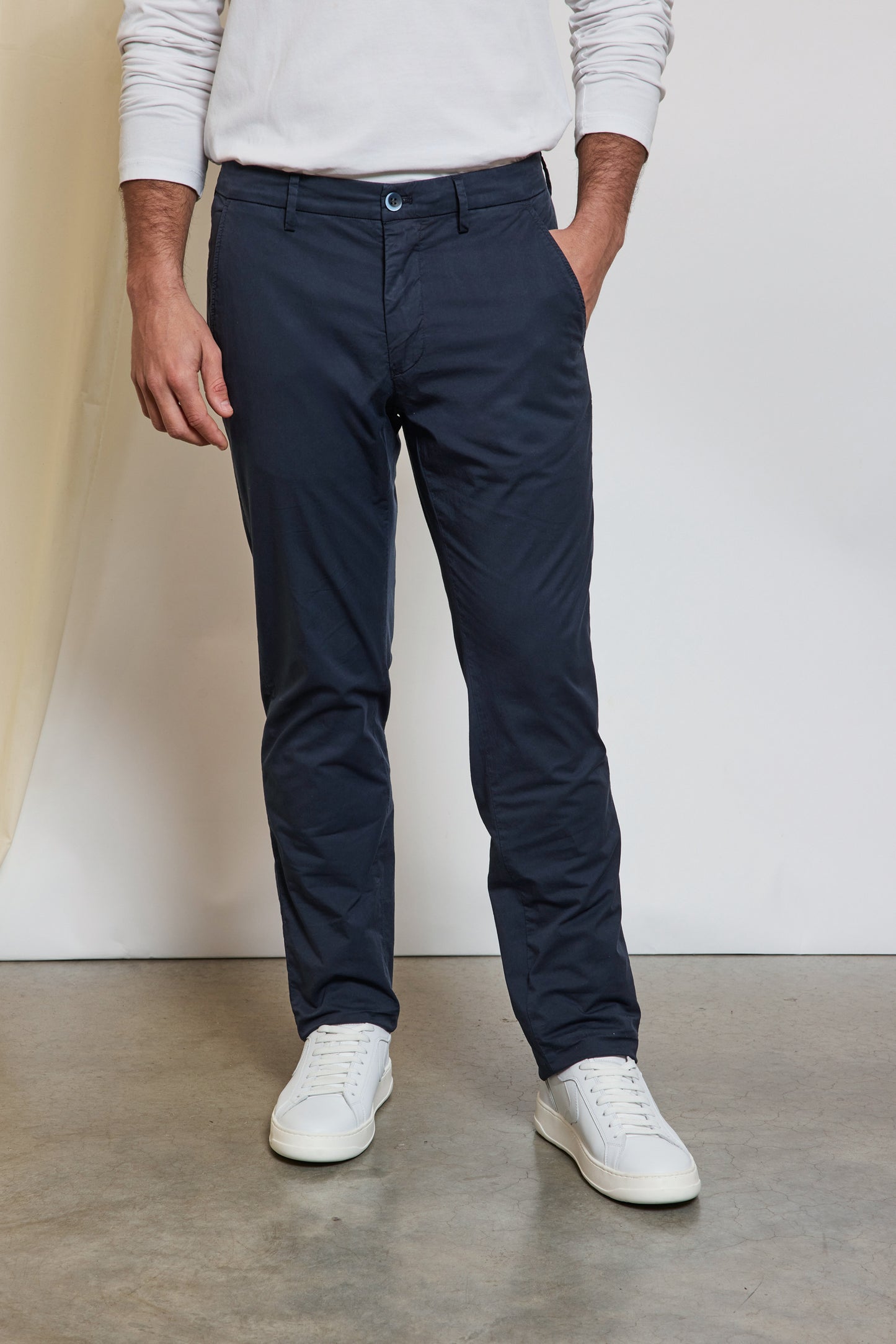 PANTALON EN GABARIDNE MARINE