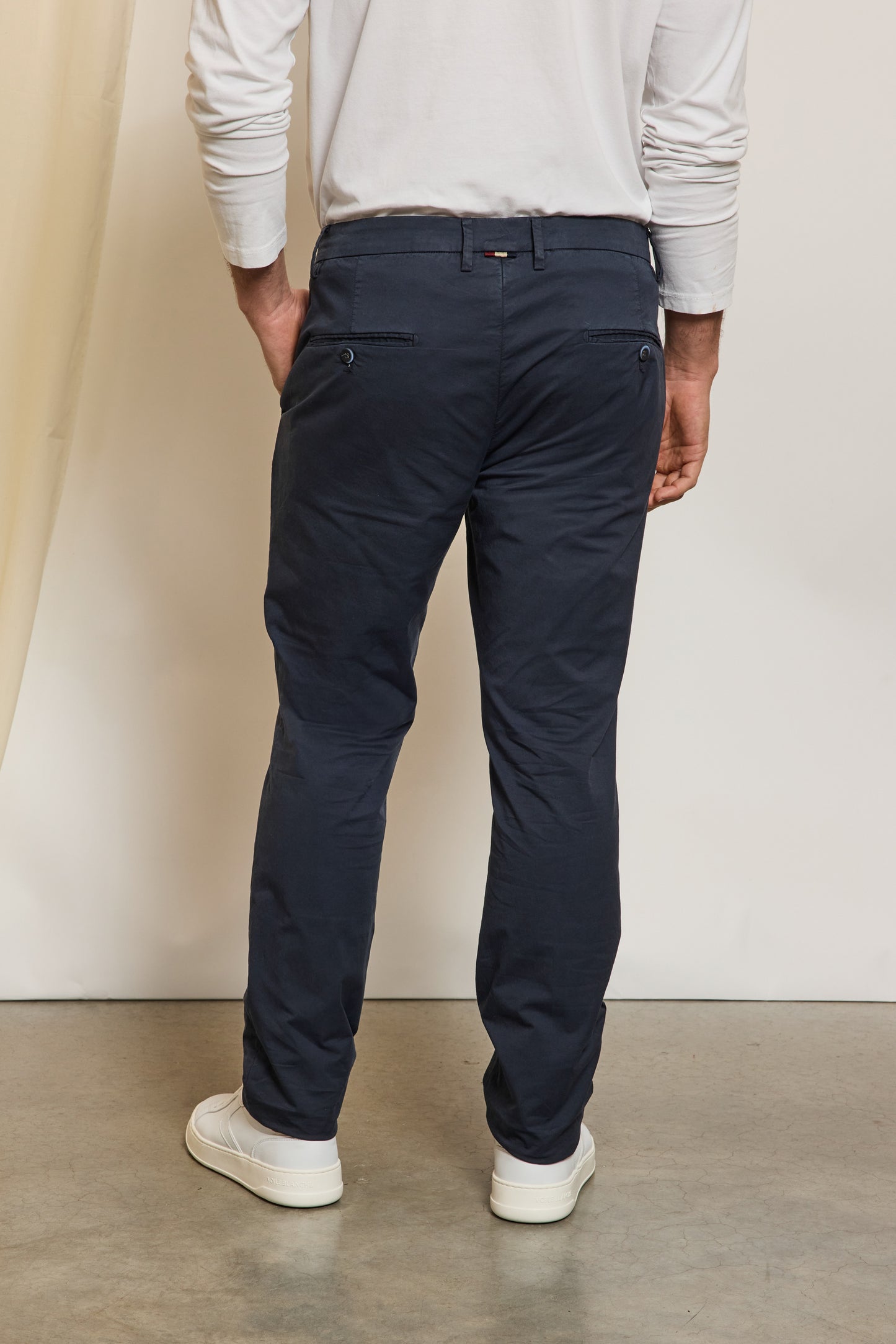 PANTALON EN GABARIDNE MARINE