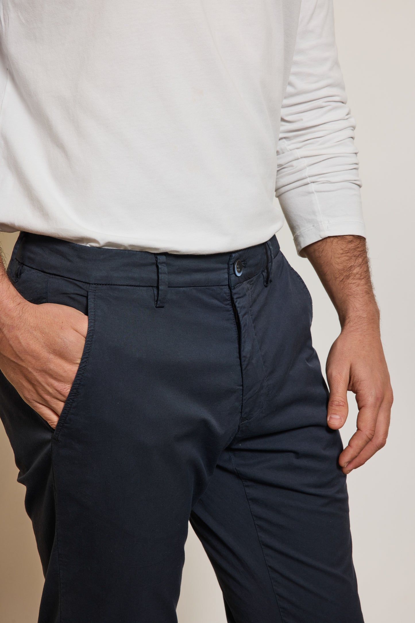 PANTALON EN GABARIDNE MARINE