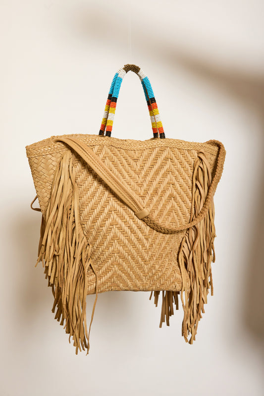 CABAS TRÉSSÉ NATUREL